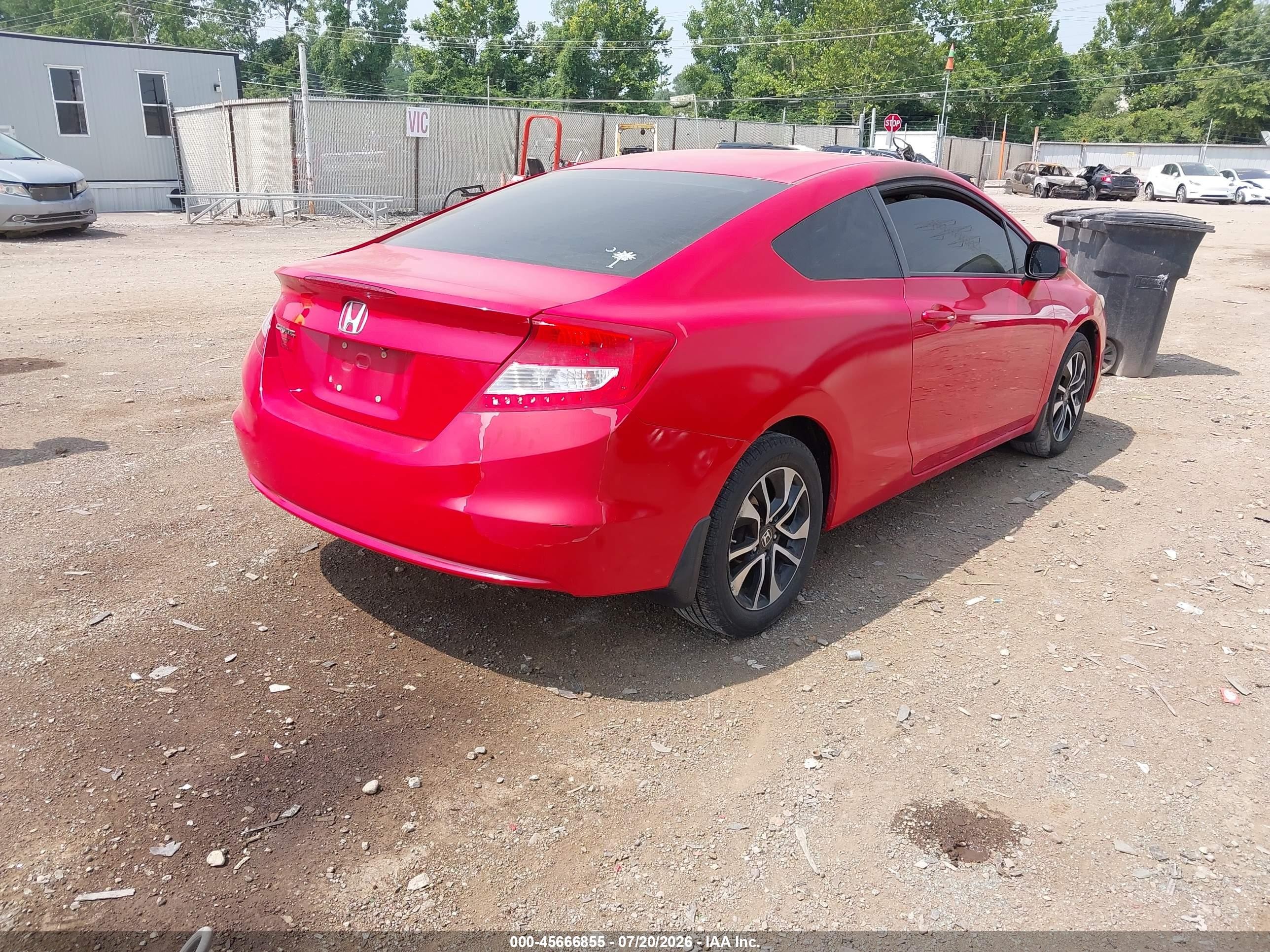2013 Honda Civic Ex Красный vin: 2HGFG3B82DH529219