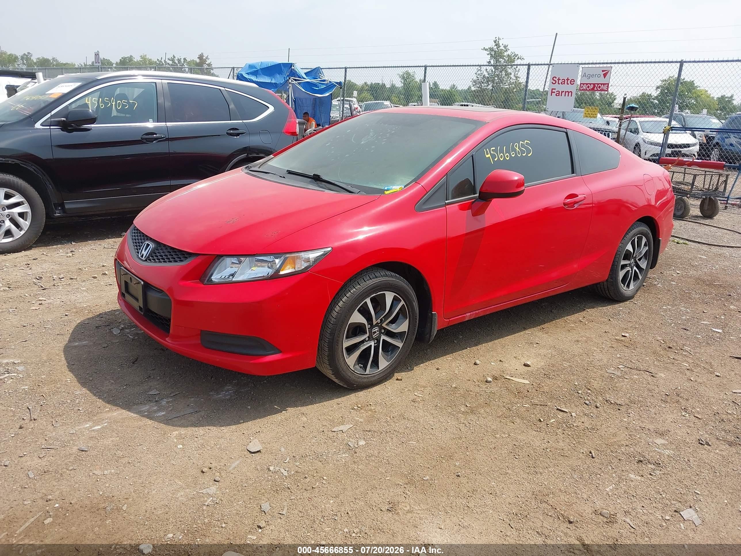 2013 Honda Civic Ex Красный vin: 2HGFG3B82DH529219