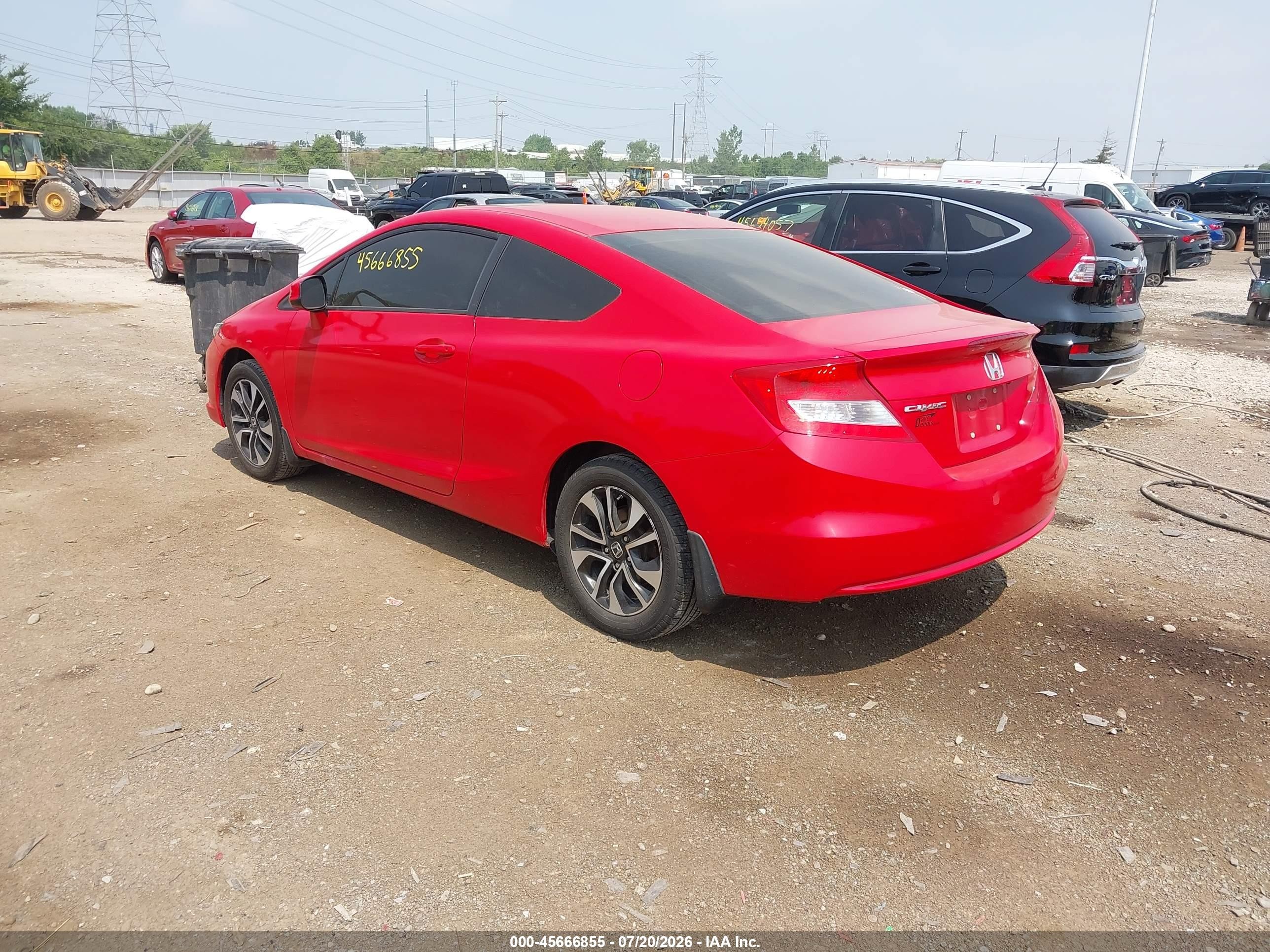 2013 Honda Civic Ex Красный vin: 2HGFG3B82DH529219