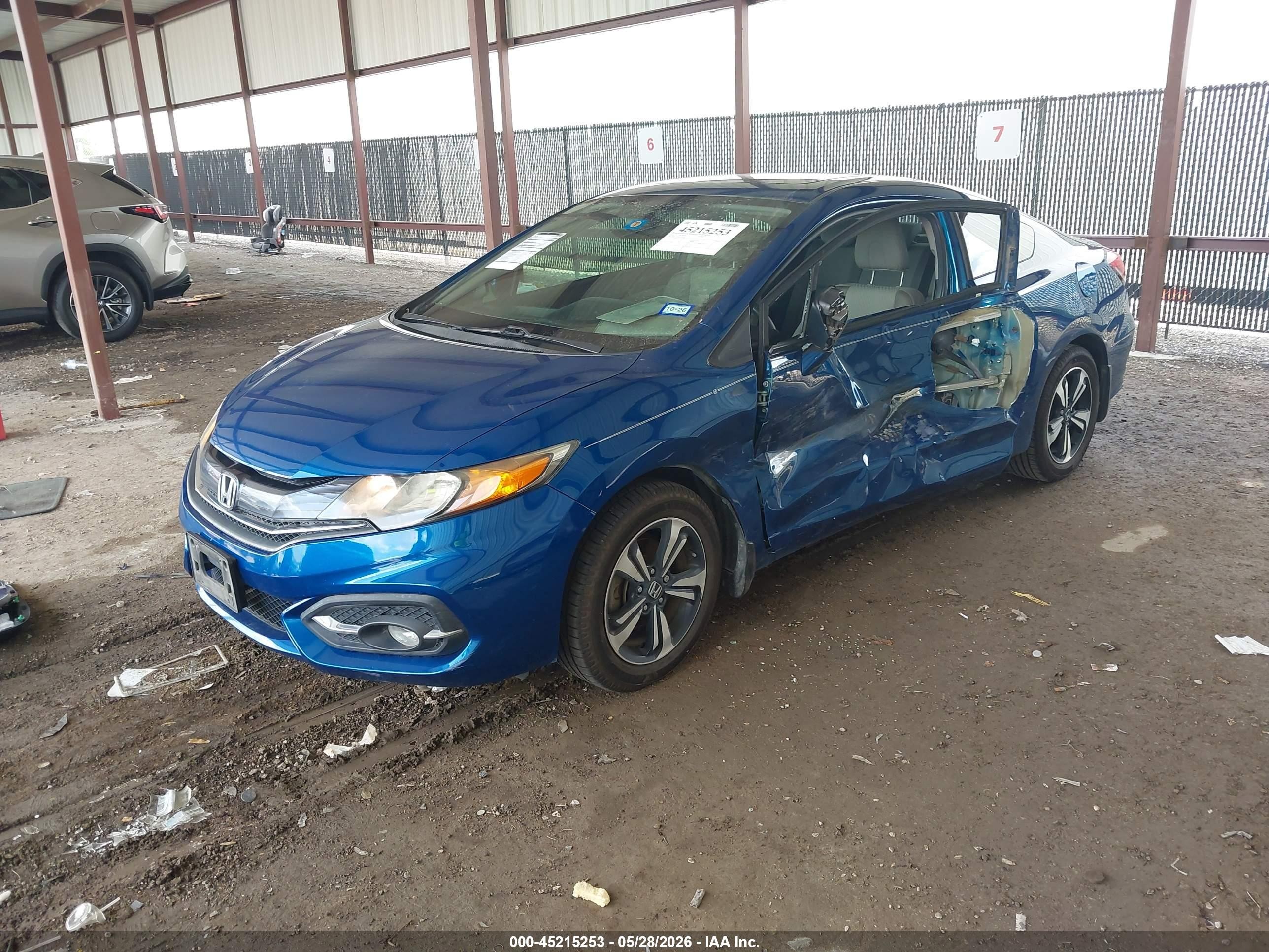 2014 Honda Civic Ex Blue vin: 2HGFG3B82EH526208