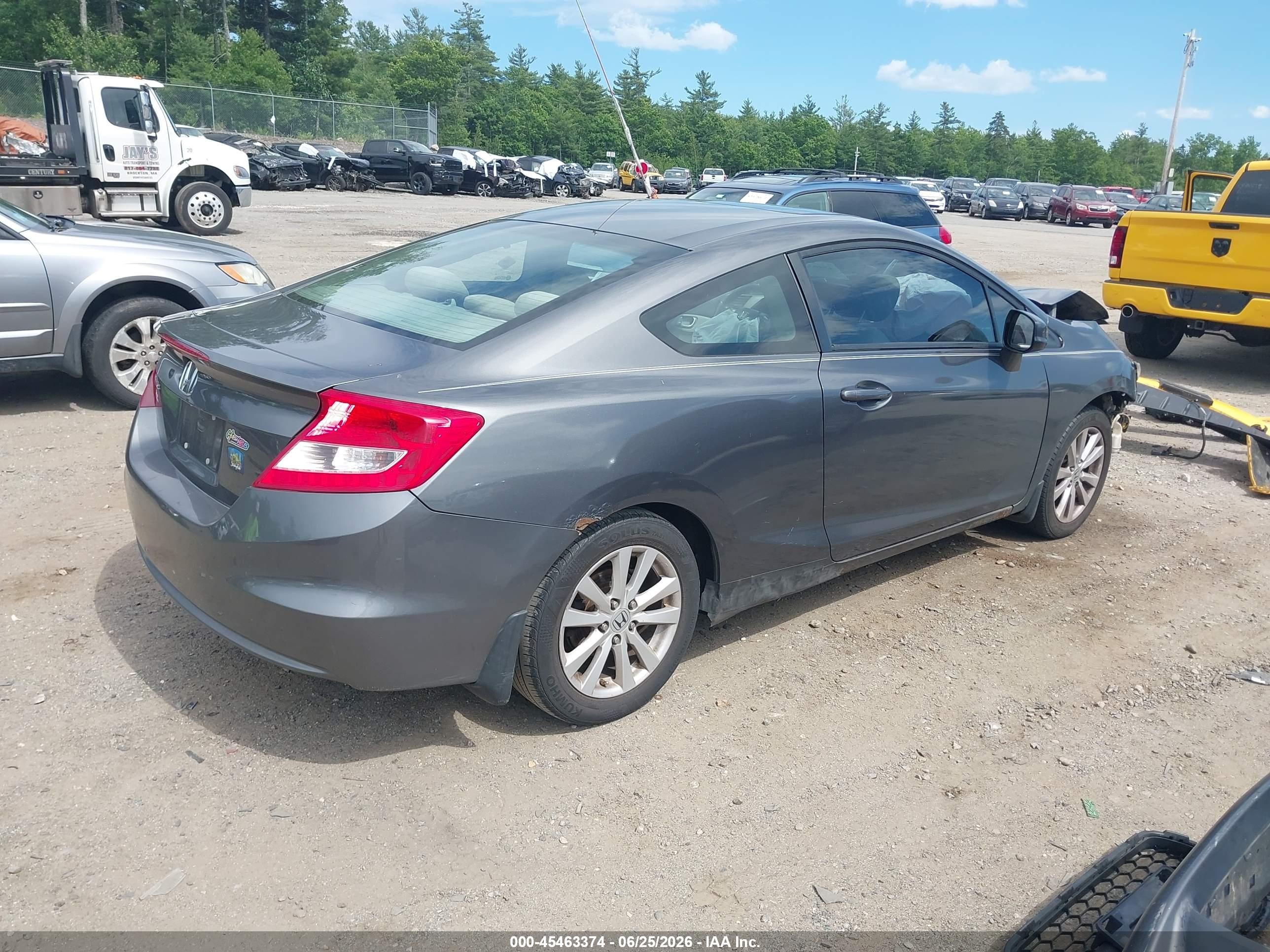 2012 Honda Civic Ex Gray vin: 2HGFG3B83CH512380