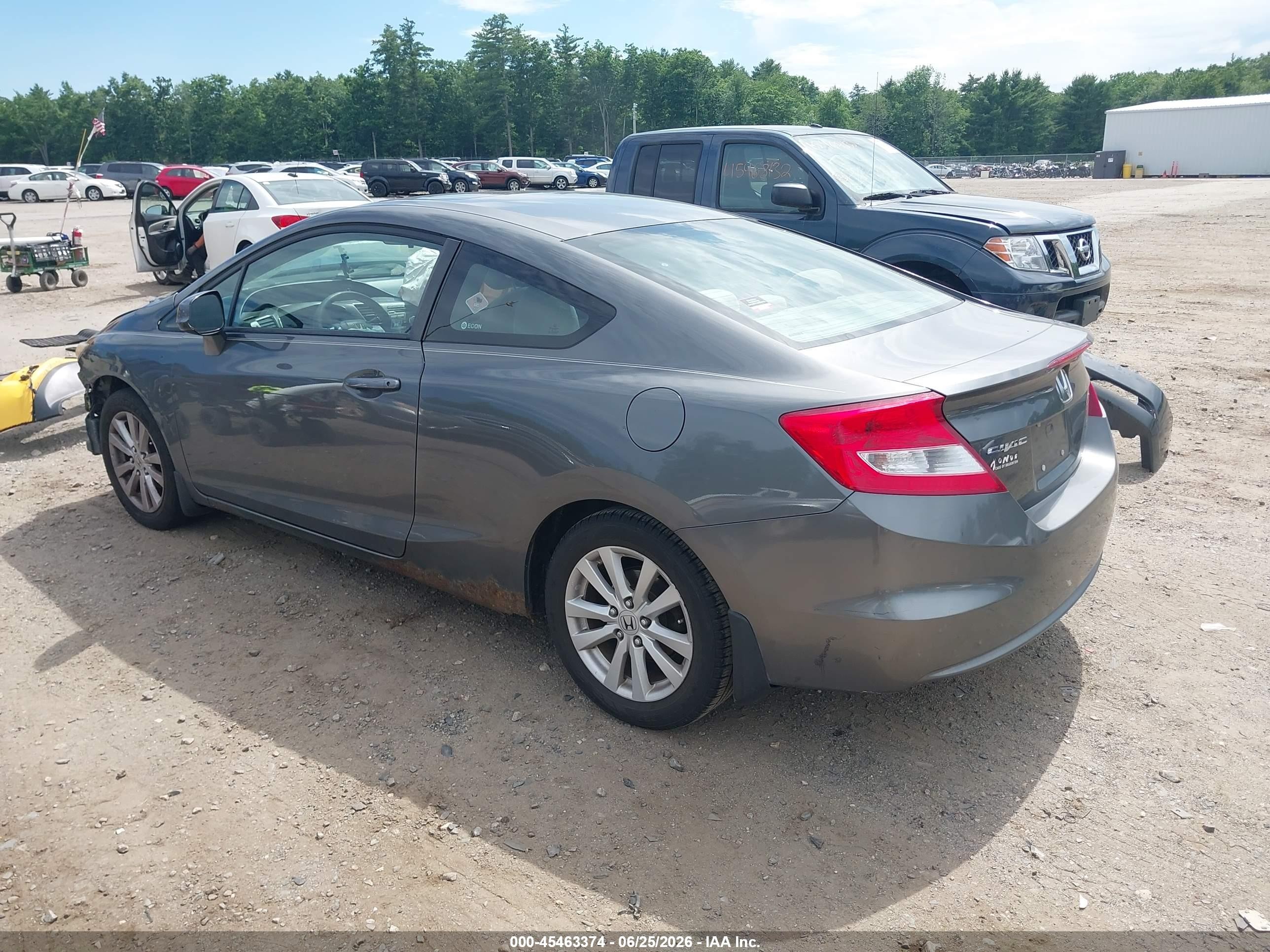 2012 Honda Civic Ex Gray vin: 2HGFG3B83CH512380