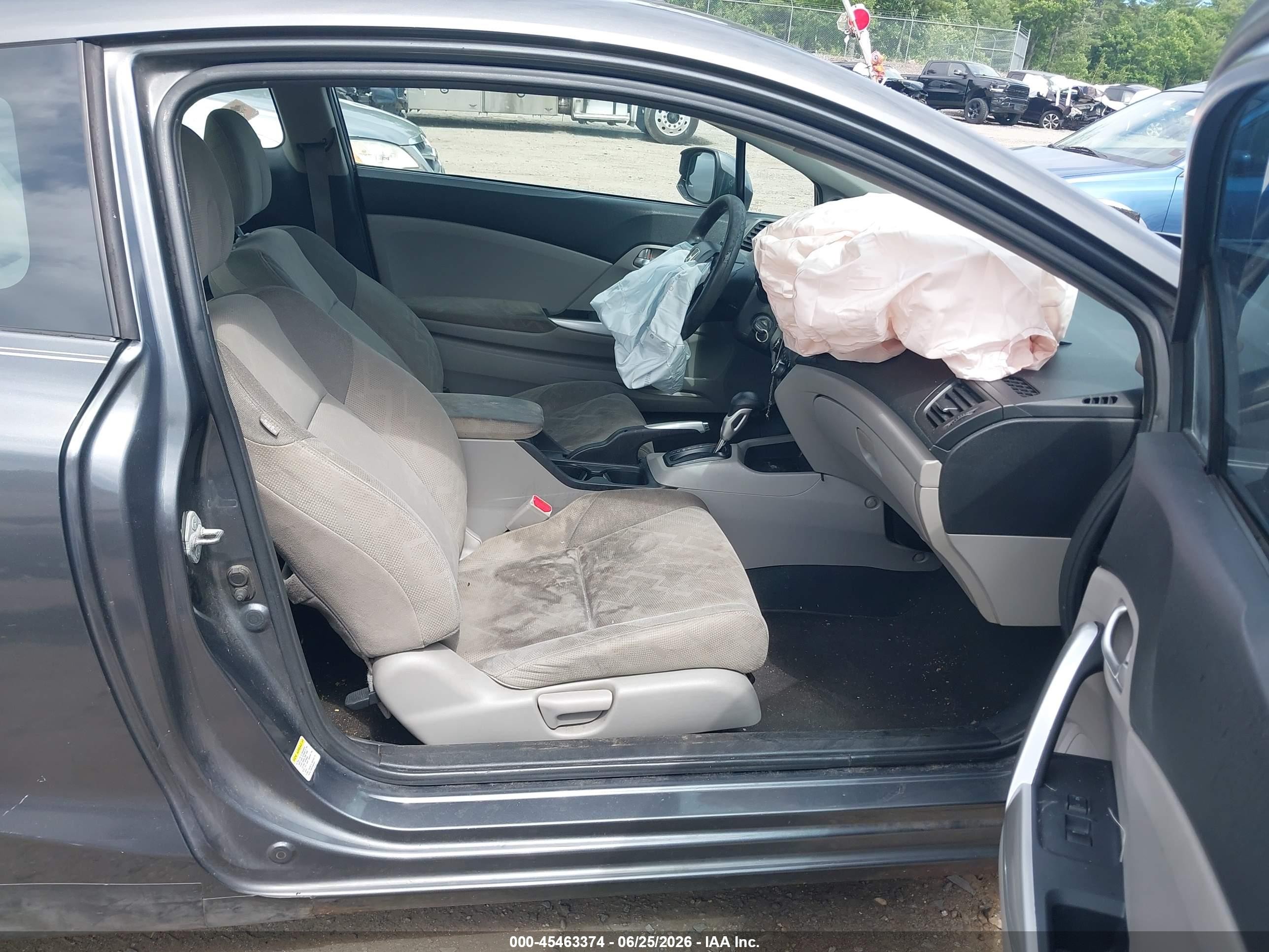 2012 Honda Civic Ex Gray vin: 2HGFG3B83CH512380