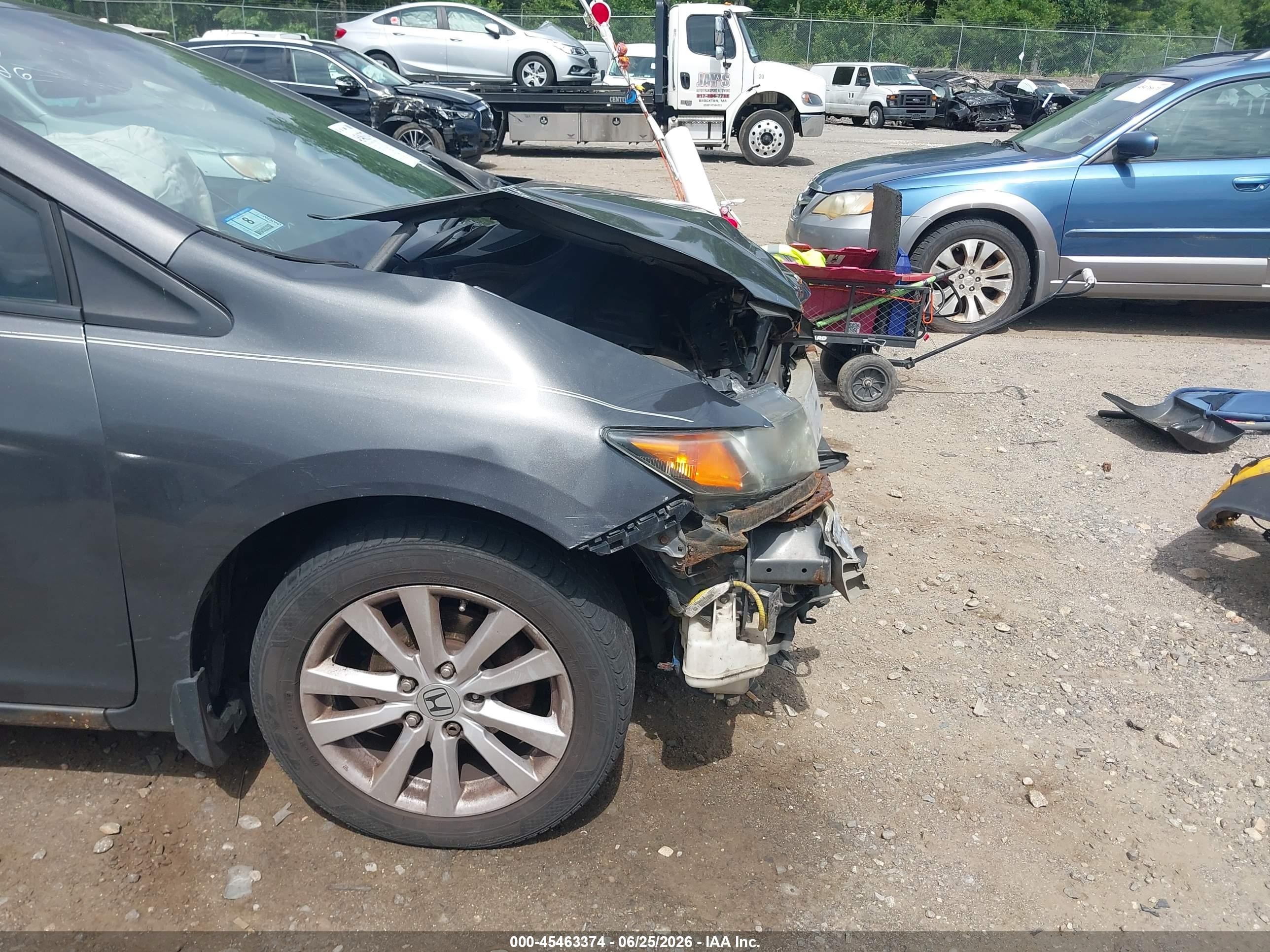 2012 Honda Civic Ex Gray vin: 2HGFG3B83CH512380