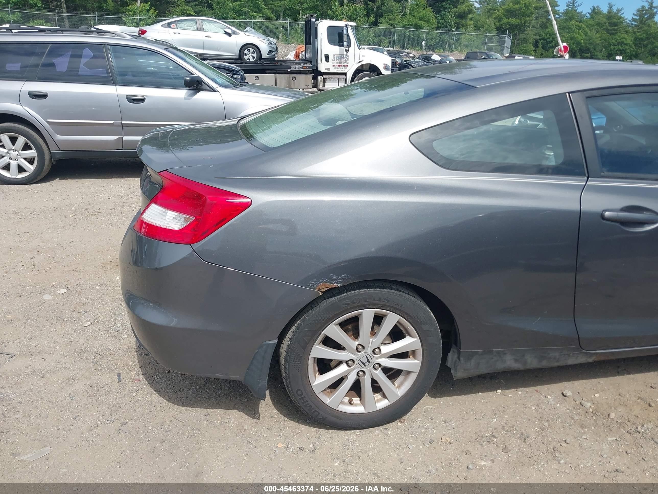 2012 Honda Civic Ex Gray vin: 2HGFG3B83CH512380