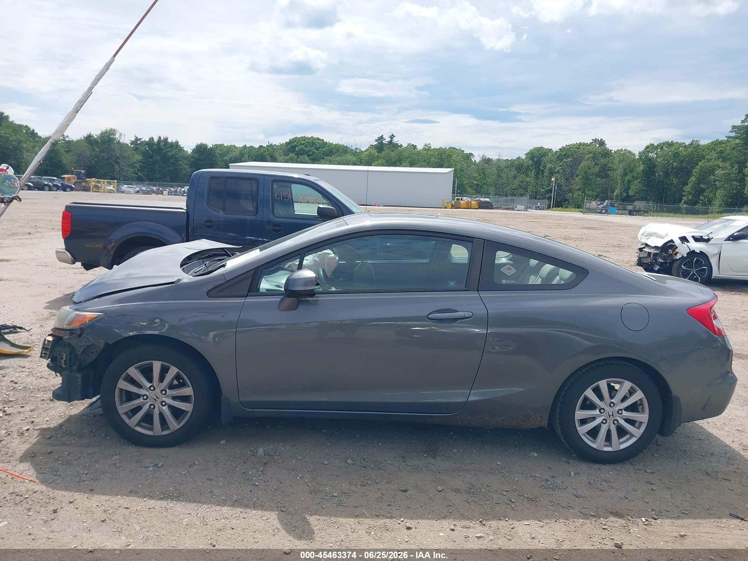 2012 Honda Civic Ex Gray vin: 2HGFG3B83CH512380