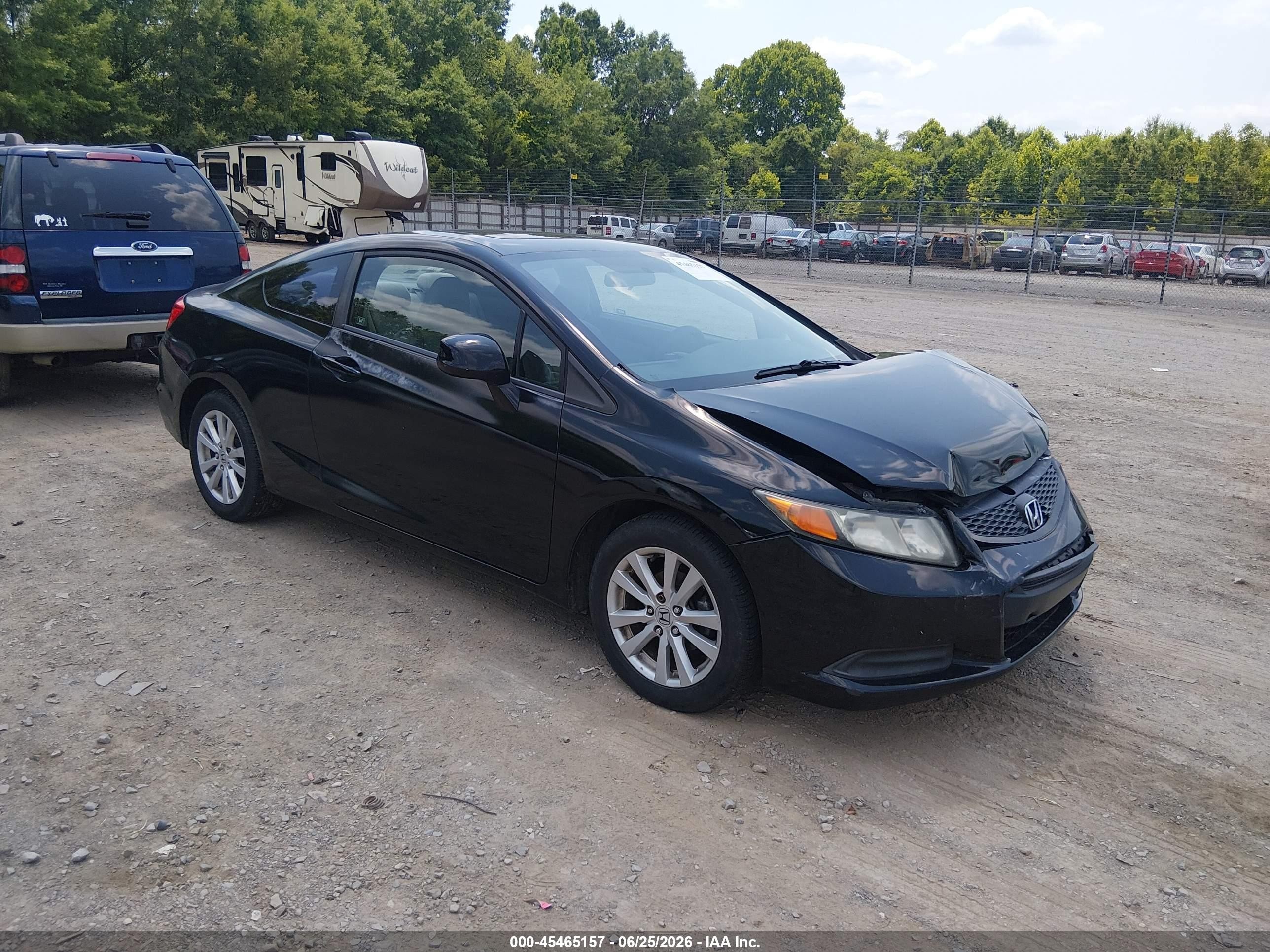 2012 Honda Civic Ex Black vin: 2HGFG3B83CH524156