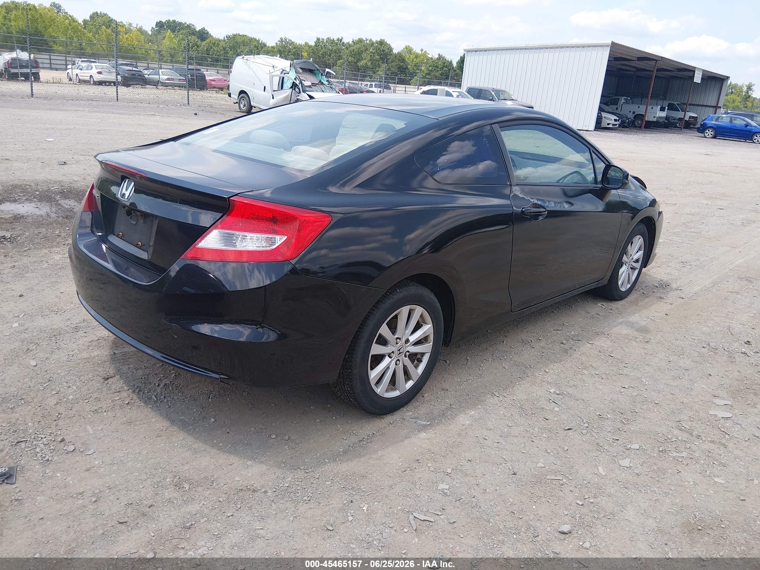 2012 Honda Civic Ex Black vin: 2HGFG3B83CH524156