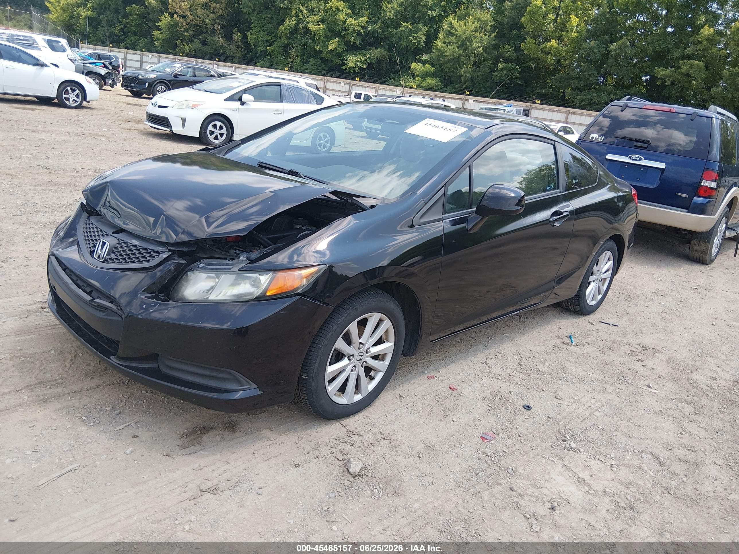 2012 Honda Civic Ex Black vin: 2HGFG3B83CH524156