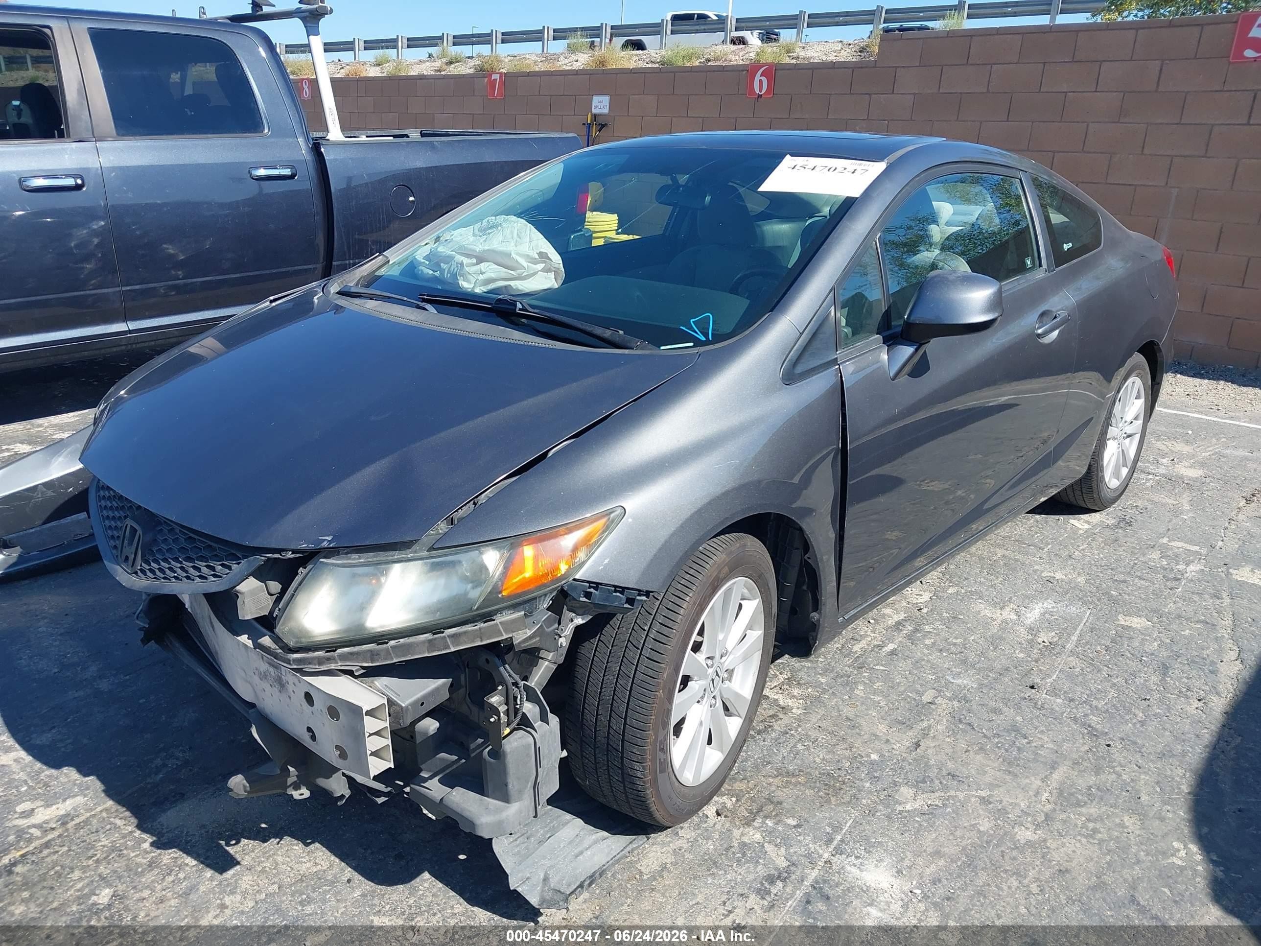 2012 Honda Civic Ex Gray vin: 2HGFG3B83CH529244