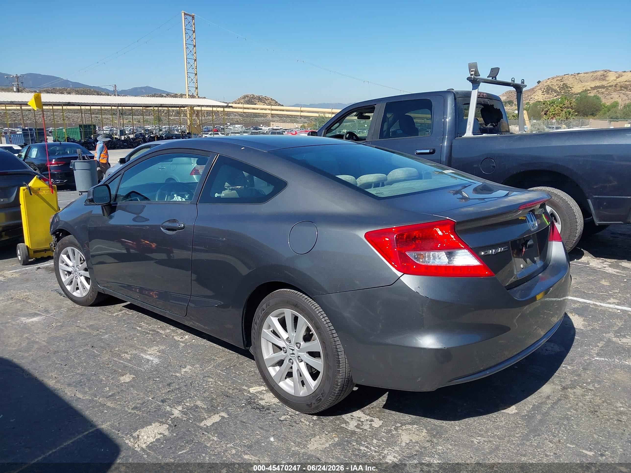 2012 Honda Civic Ex Gray vin: 2HGFG3B83CH529244