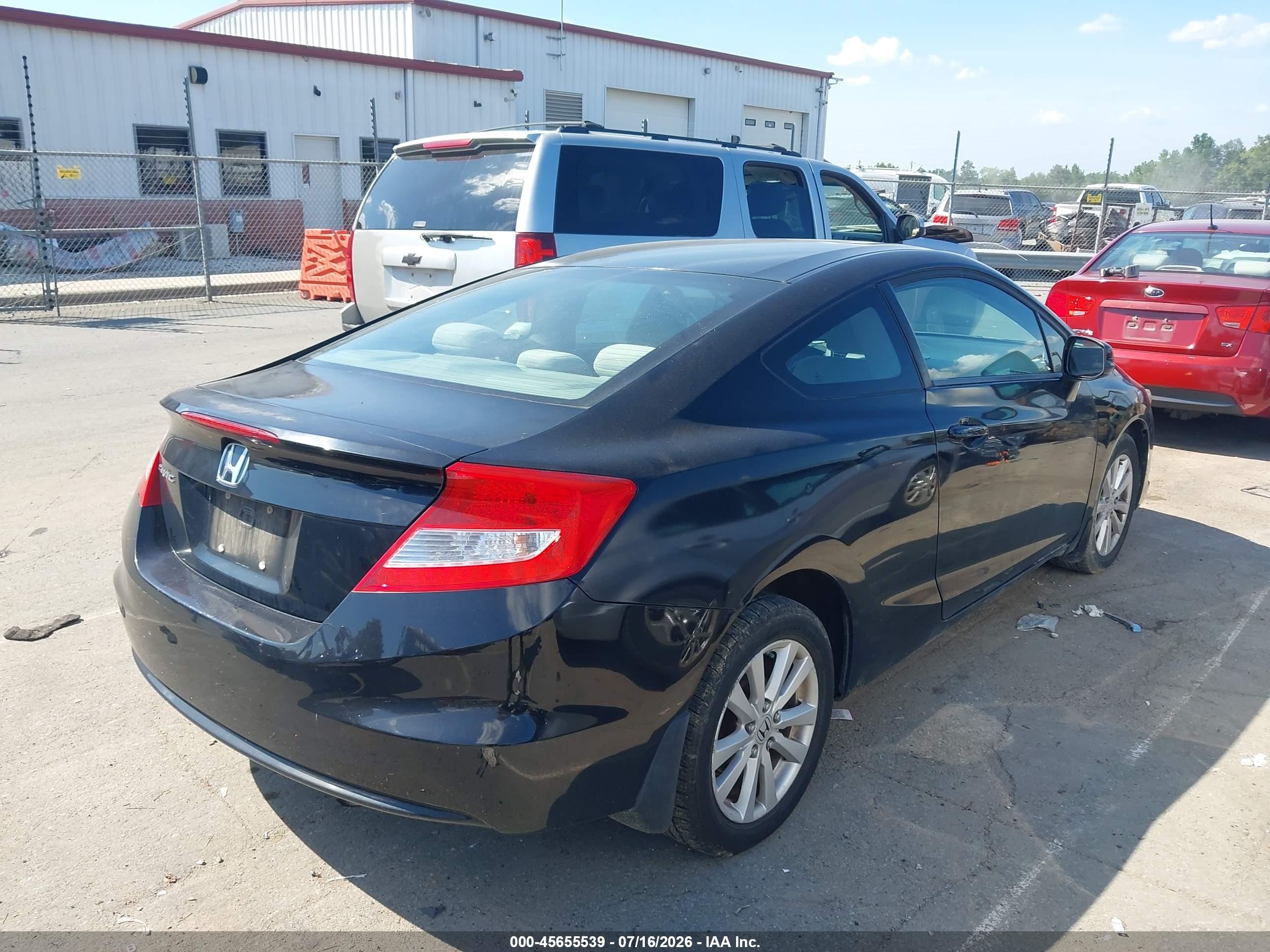 2012 Honda Civic Ex Black vin: 2HGFG3B83CH531494