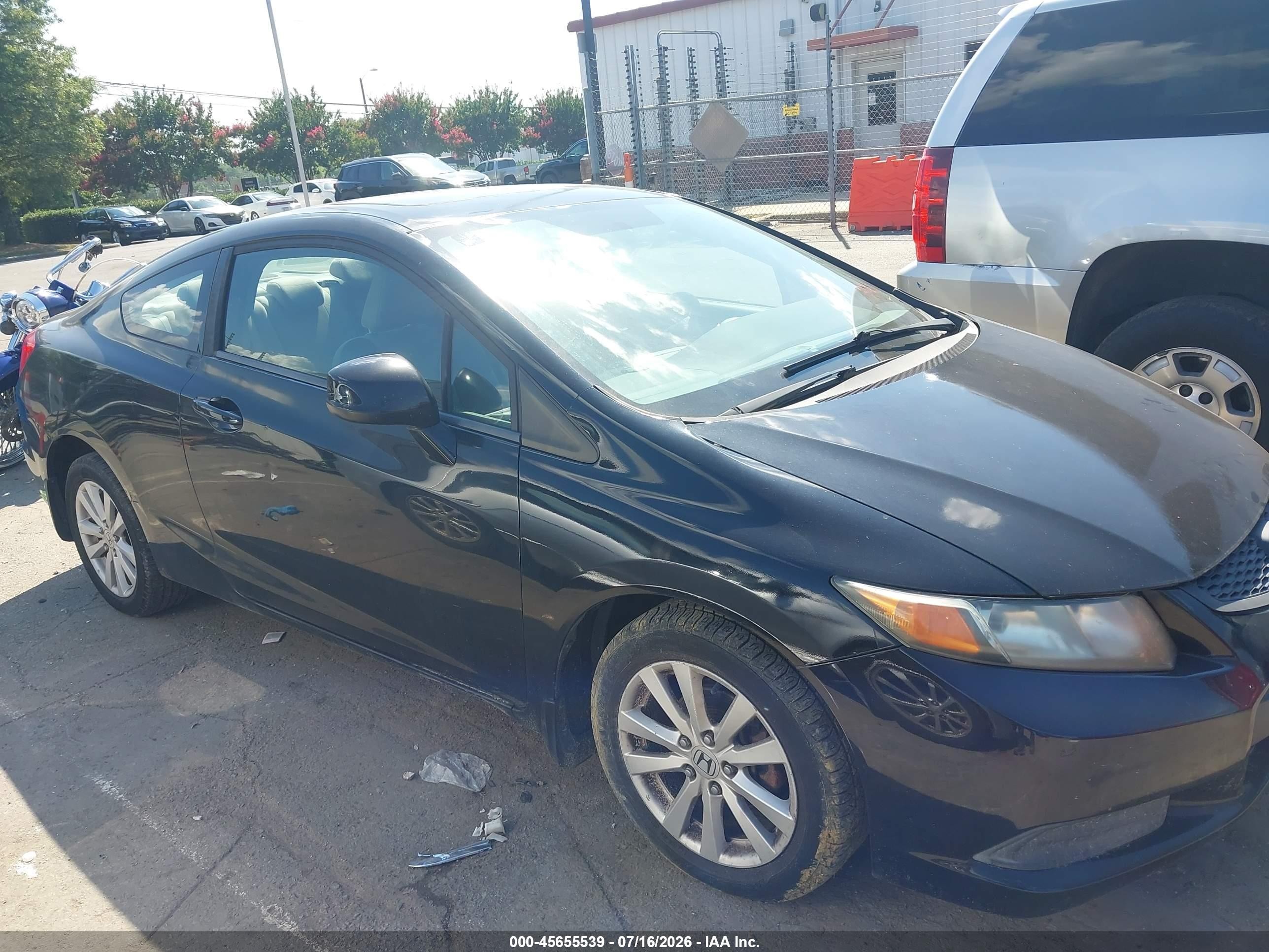 2012 Honda Civic Ex Black vin: 2HGFG3B83CH531494