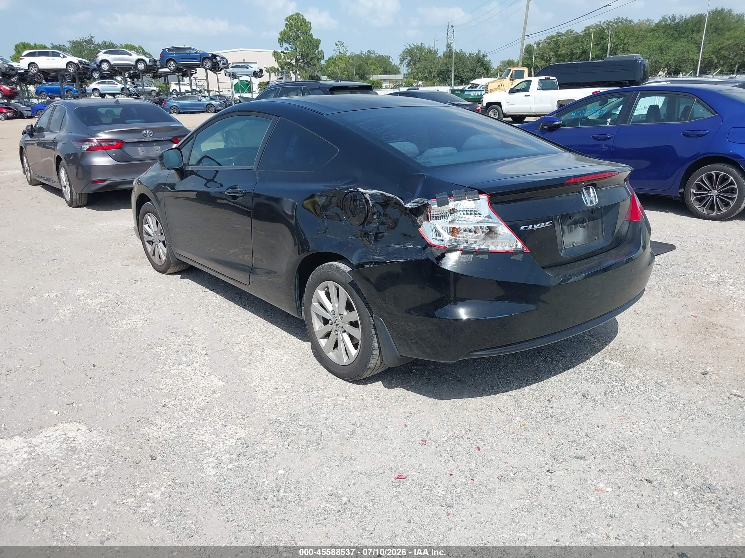 2012 Honda Civic Ex Black vin: 2HGFG3B83CH534380
