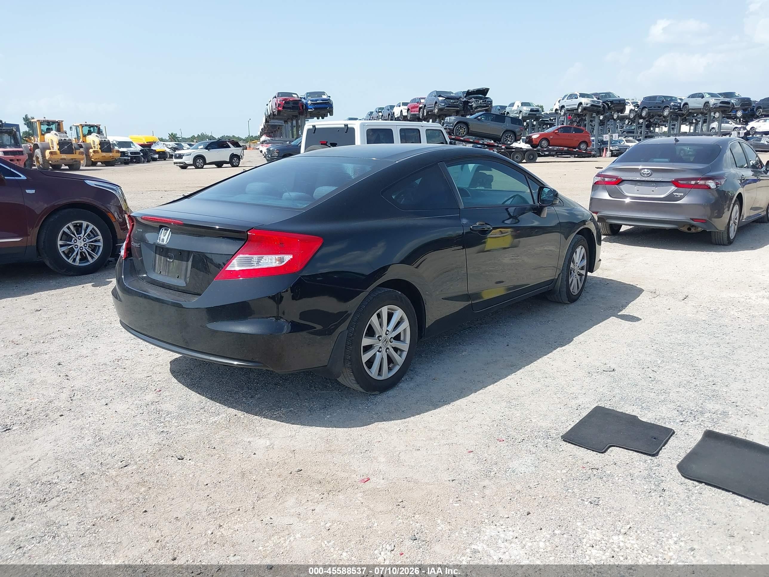 2012 Honda Civic Ex Black vin: 2HGFG3B83CH534380
