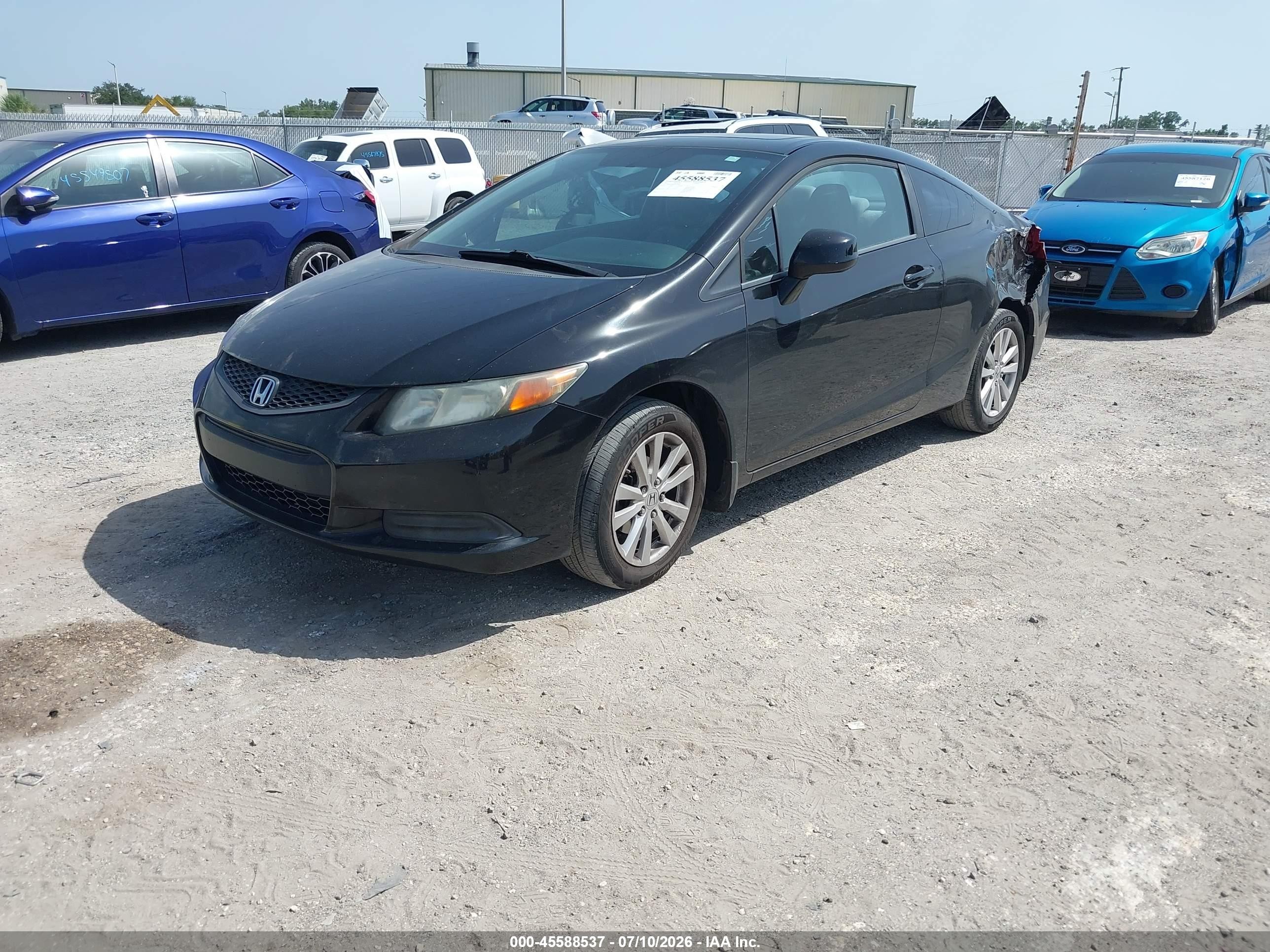 2012 Honda Civic Ex Black vin: 2HGFG3B83CH534380