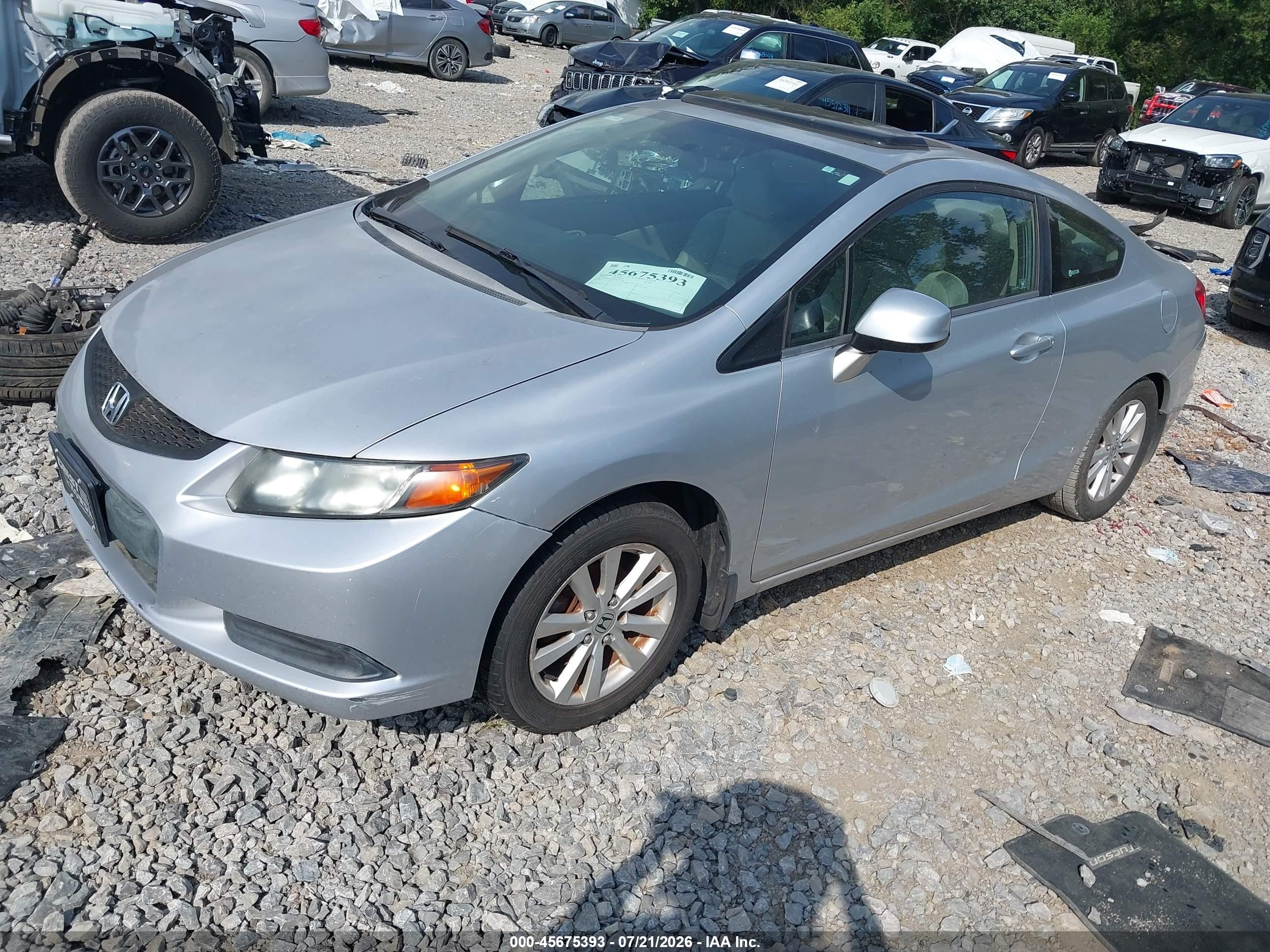 2012 Honda Civic Ex Silver vin: 2HGFG3B83CH535318