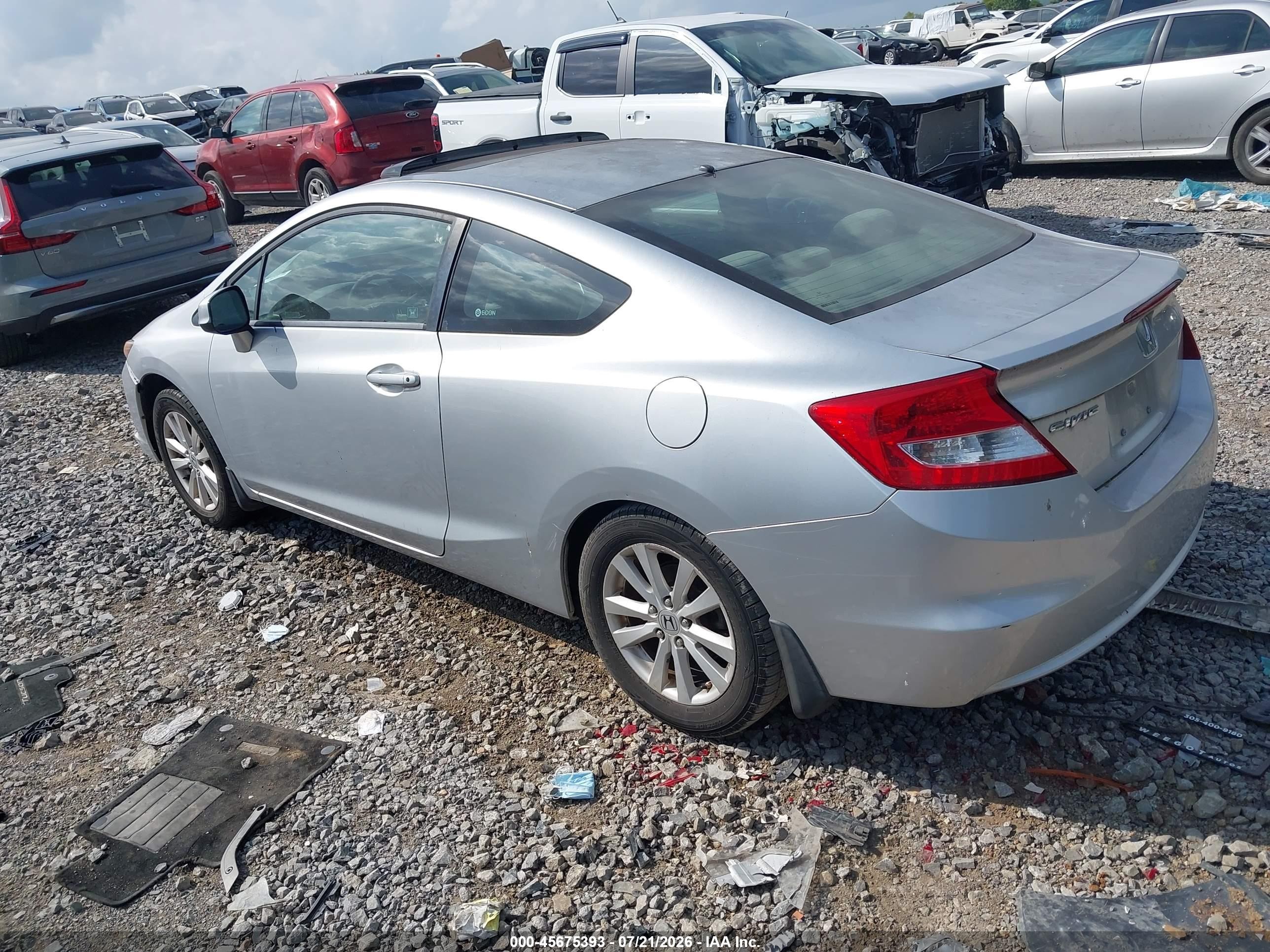 2012 Honda Civic Ex Silver vin: 2HGFG3B83CH535318