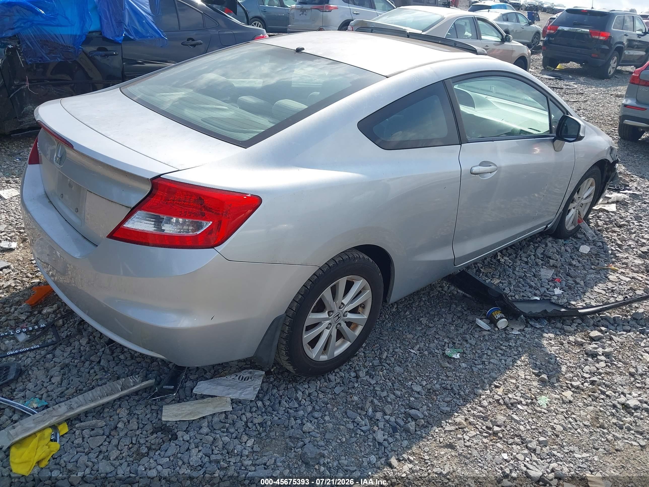 2012 Honda Civic Ex Silver vin: 2HGFG3B83CH535318