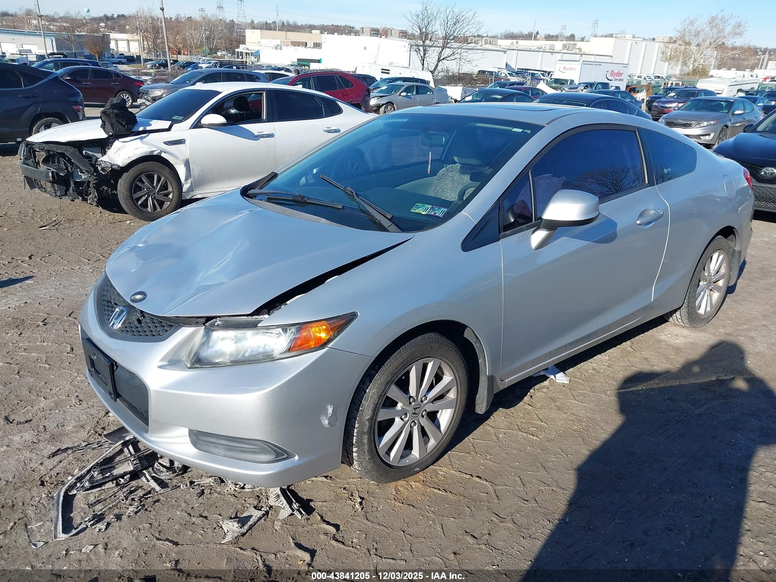 2012 Honda Civic Ex Silver vin: 2HGFG3B83CH550241