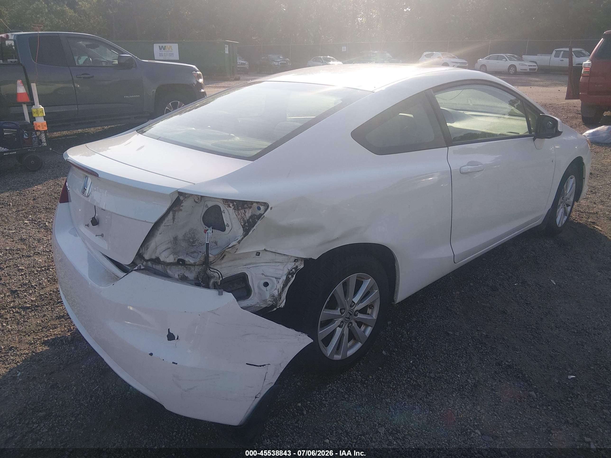2012 Honda Civic Ex White vin: 2HGFG3B83CH563572