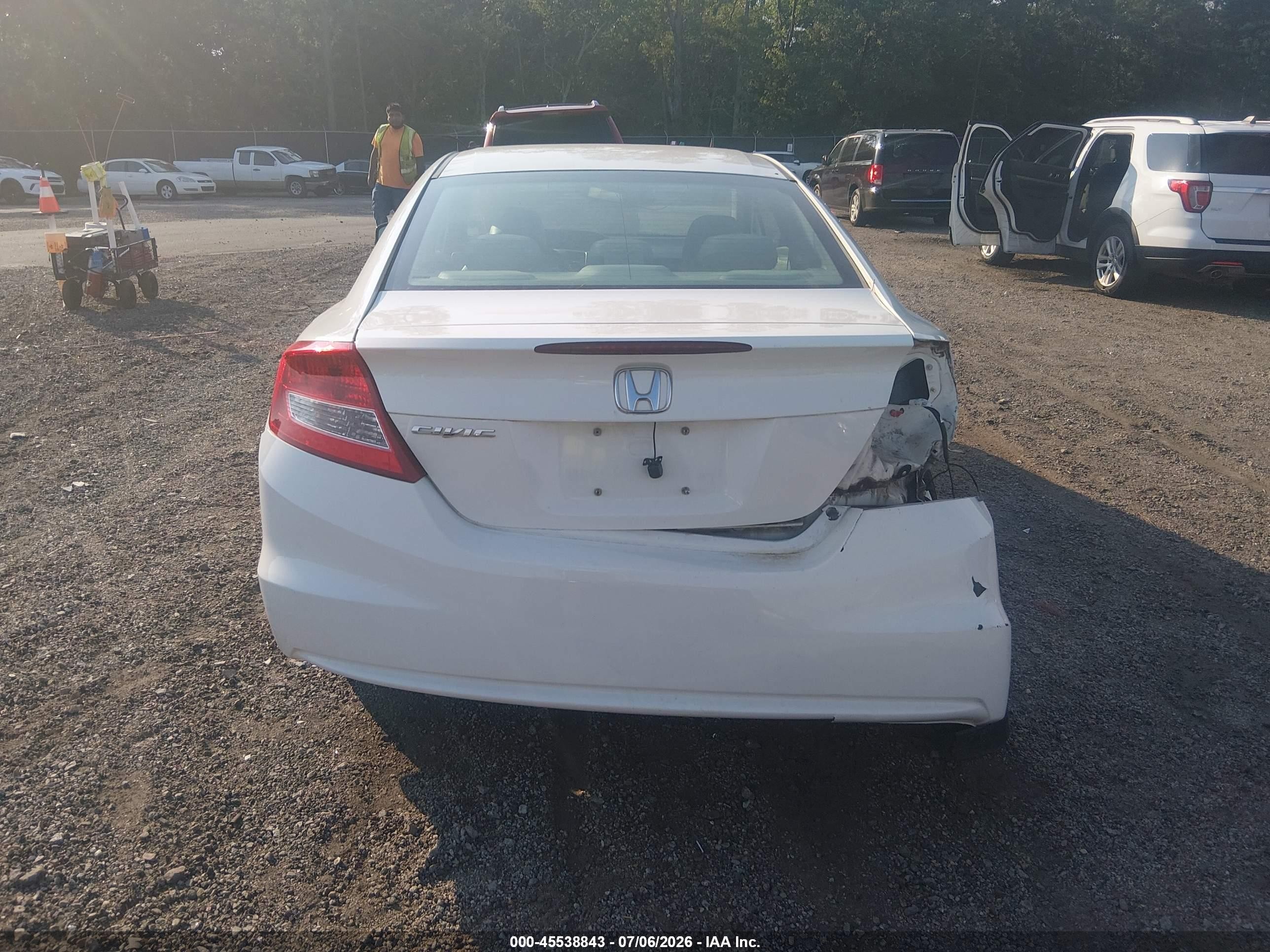 2012 Honda Civic Ex White vin: 2HGFG3B83CH563572