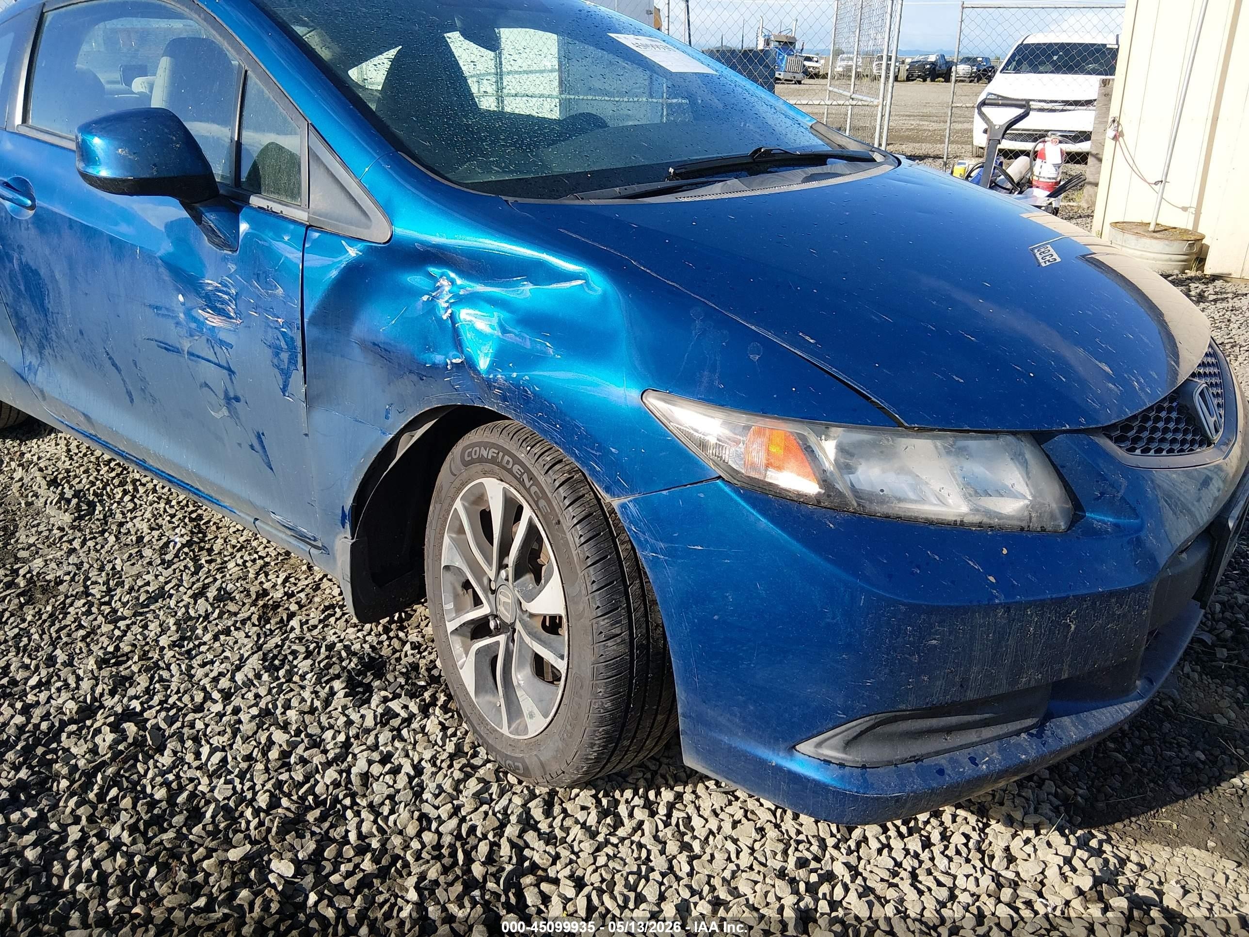 2013 Honda Civic Ex Blue vin: 2HGFG3B83DH516284