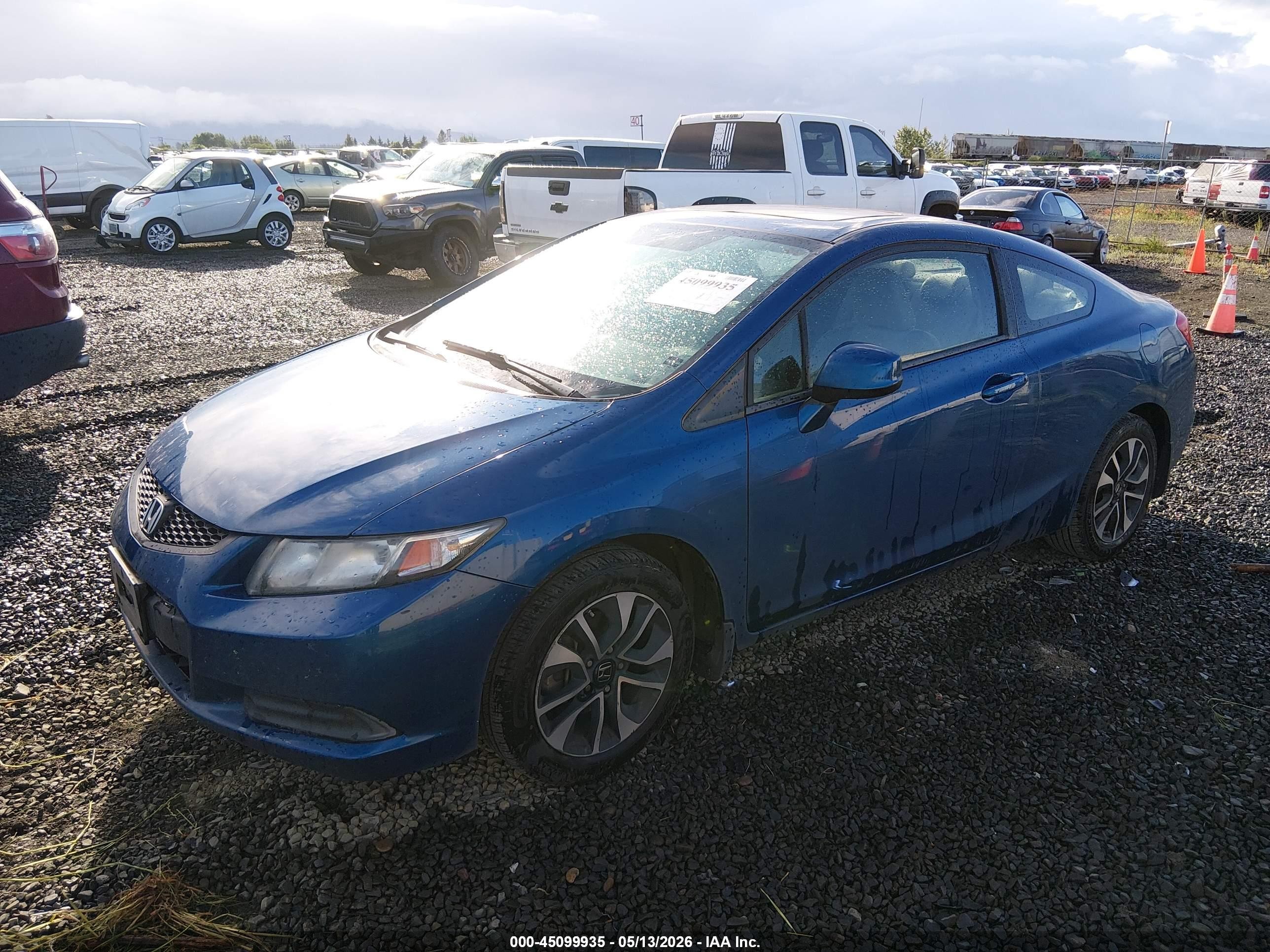 2013 Honda Civic Ex Blue vin: 2HGFG3B83DH516284