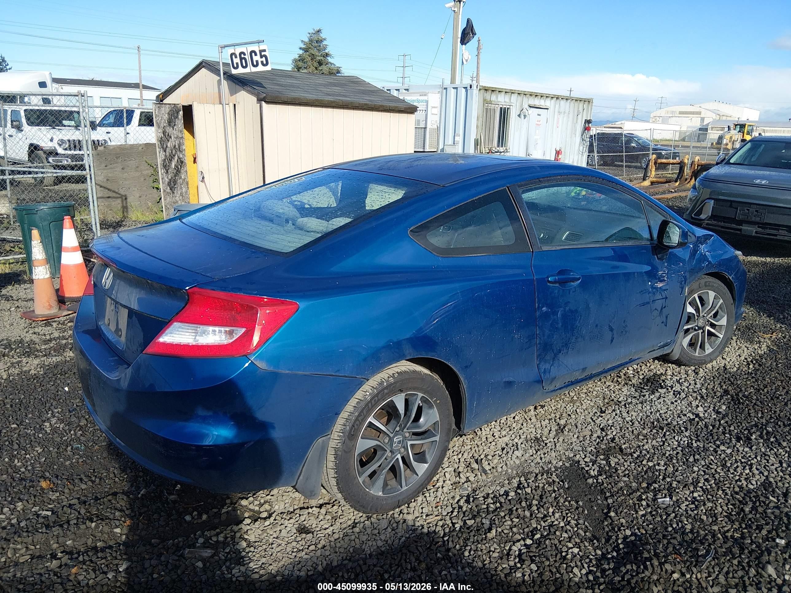 2013 Honda Civic Ex Blue vin: 2HGFG3B83DH516284
