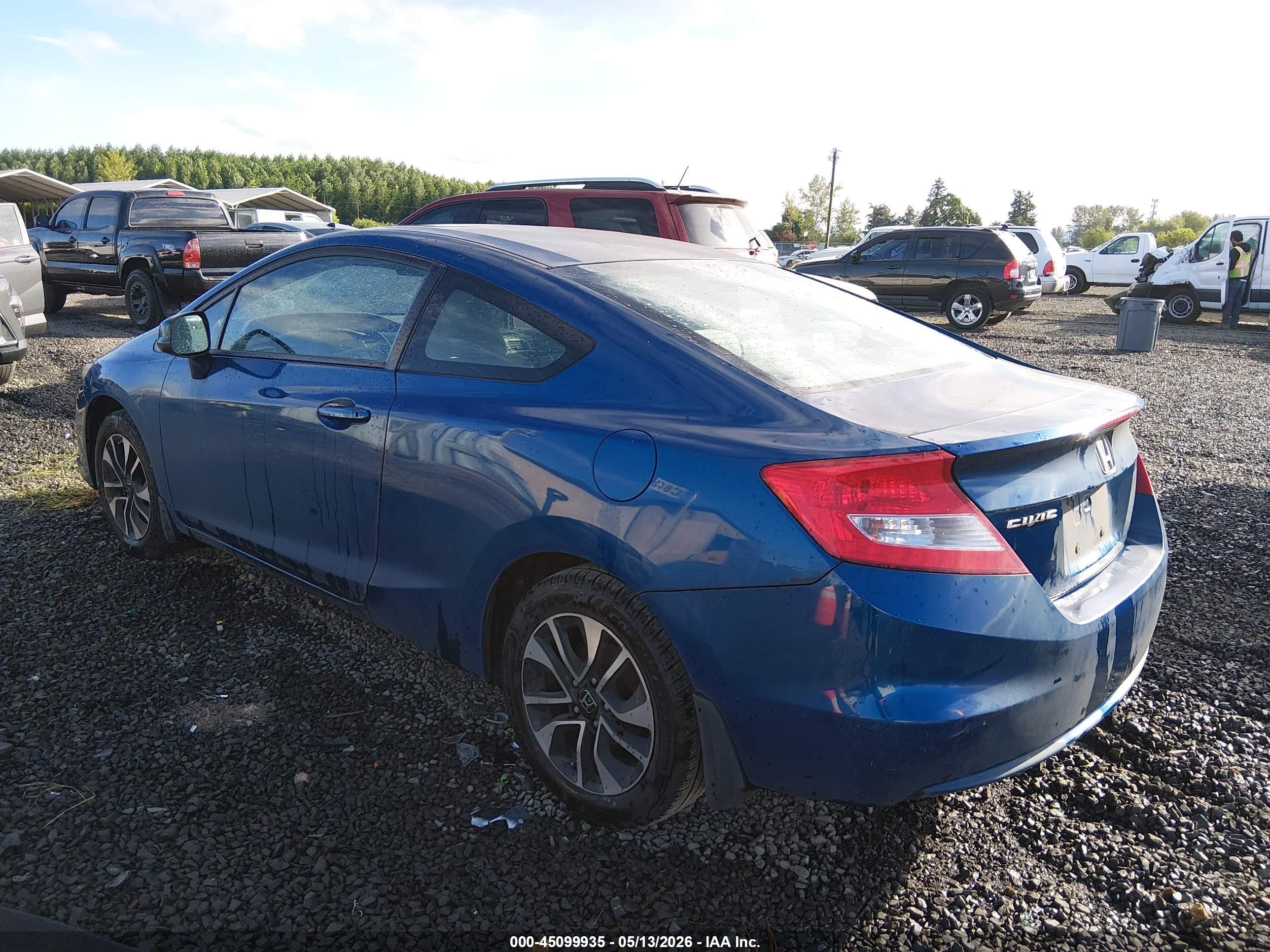 2013 Honda Civic Ex Blue vin: 2HGFG3B83DH516284