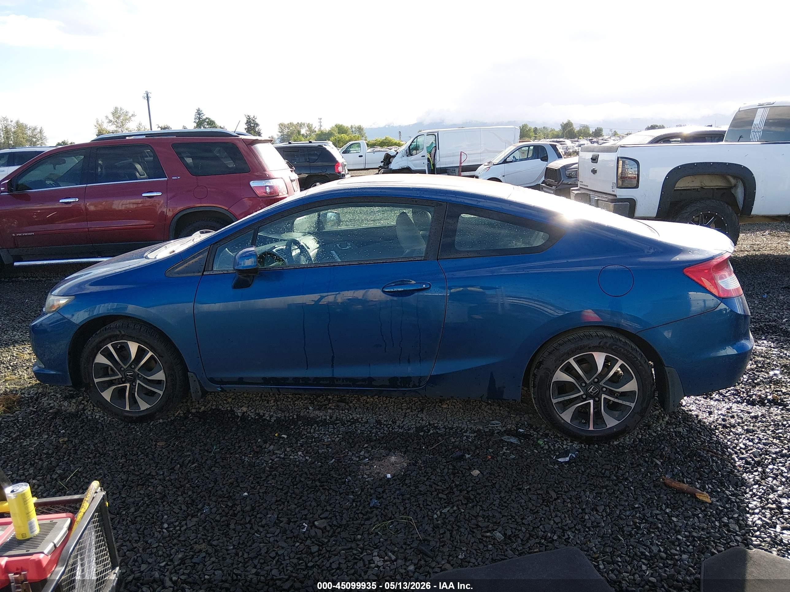 2013 Honda Civic Ex Blue vin: 2HGFG3B83DH516284