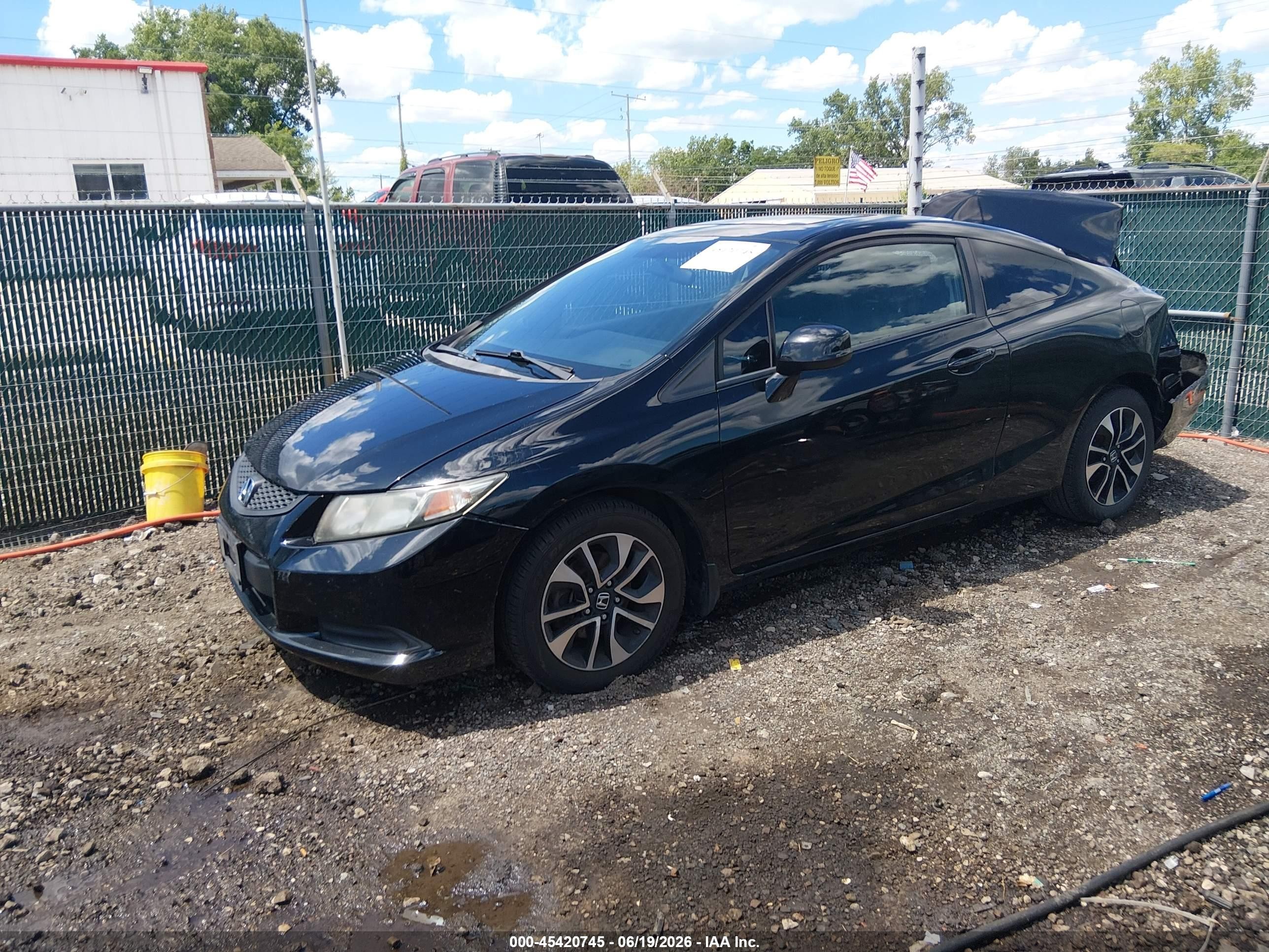 2013 Honda Civic Ex Черный vin: 2HGFG3B83DH517371