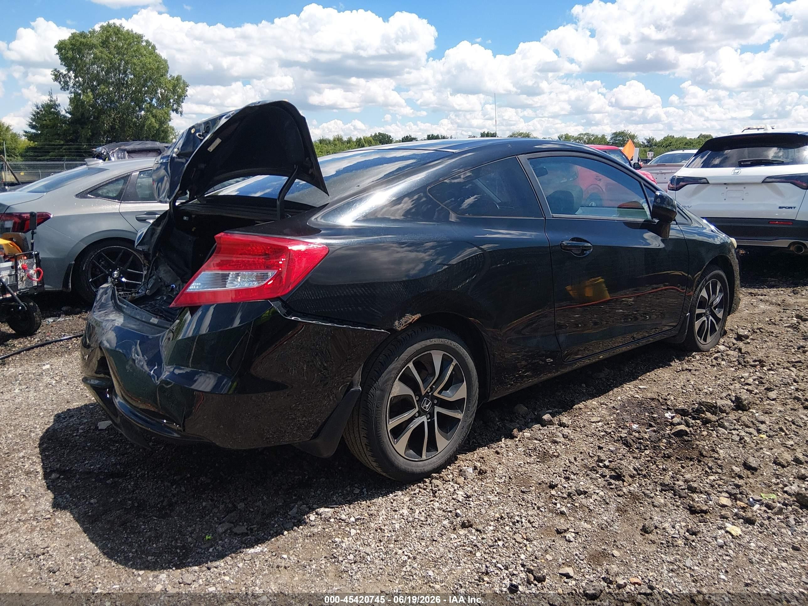 2013 Honda Civic Ex Черный vin: 2HGFG3B83DH517371