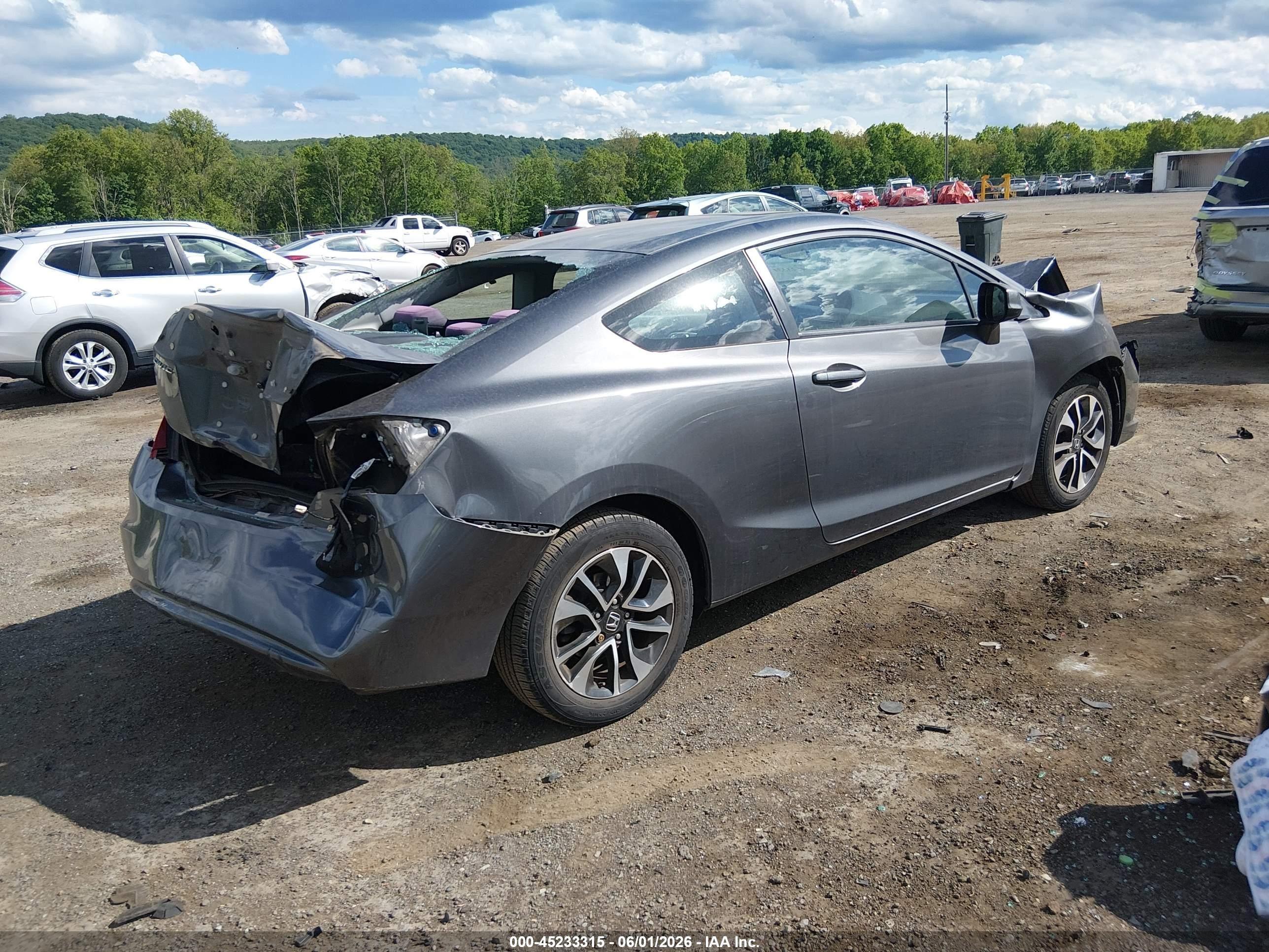 2013 Honda Civic Ex Gray vin: 2HGFG3B83DH524336