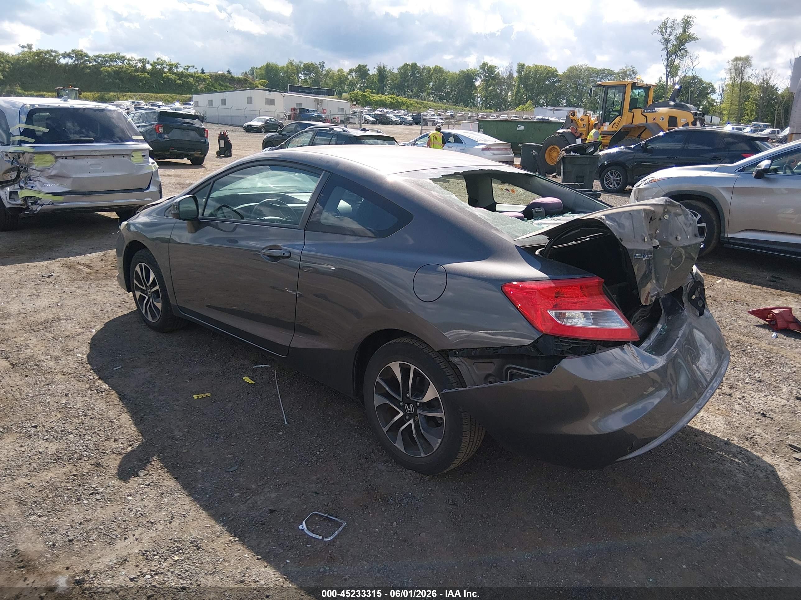 2013 Honda Civic Ex Gray vin: 2HGFG3B83DH524336