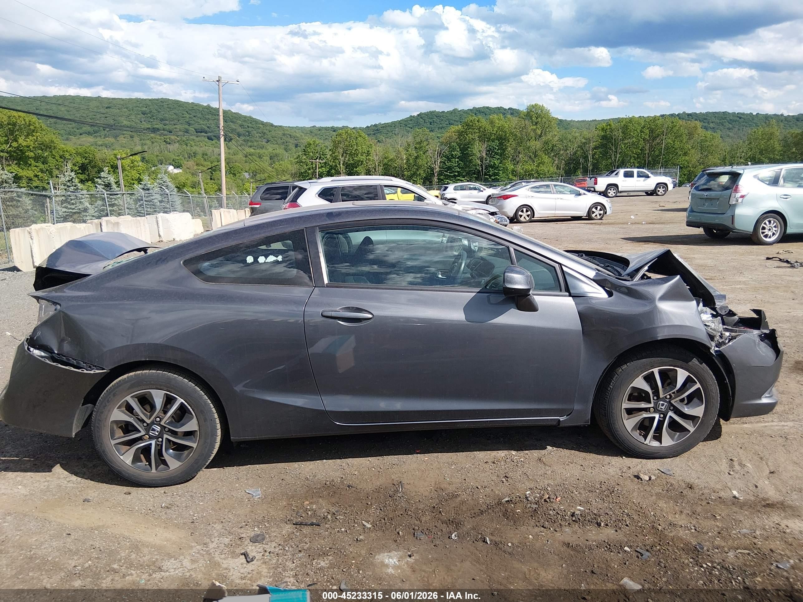 2013 Honda Civic Ex Gray vin: 2HGFG3B83DH524336