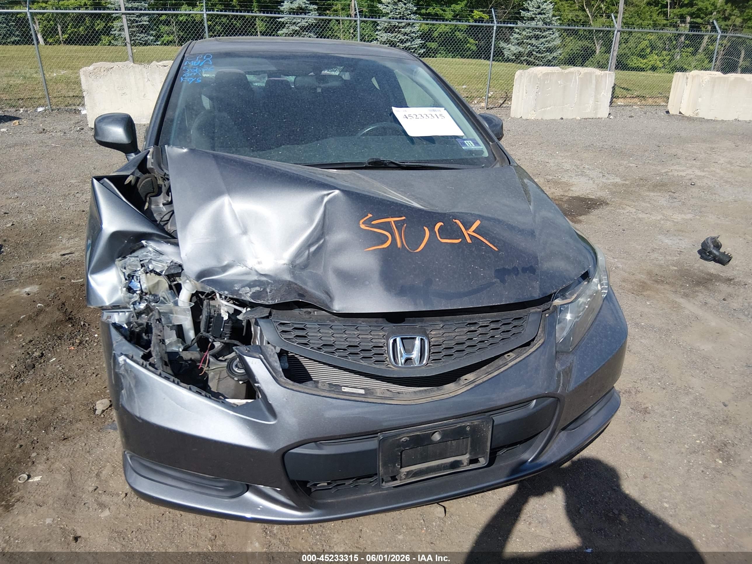 2013 Honda Civic Ex Gray vin: 2HGFG3B83DH524336