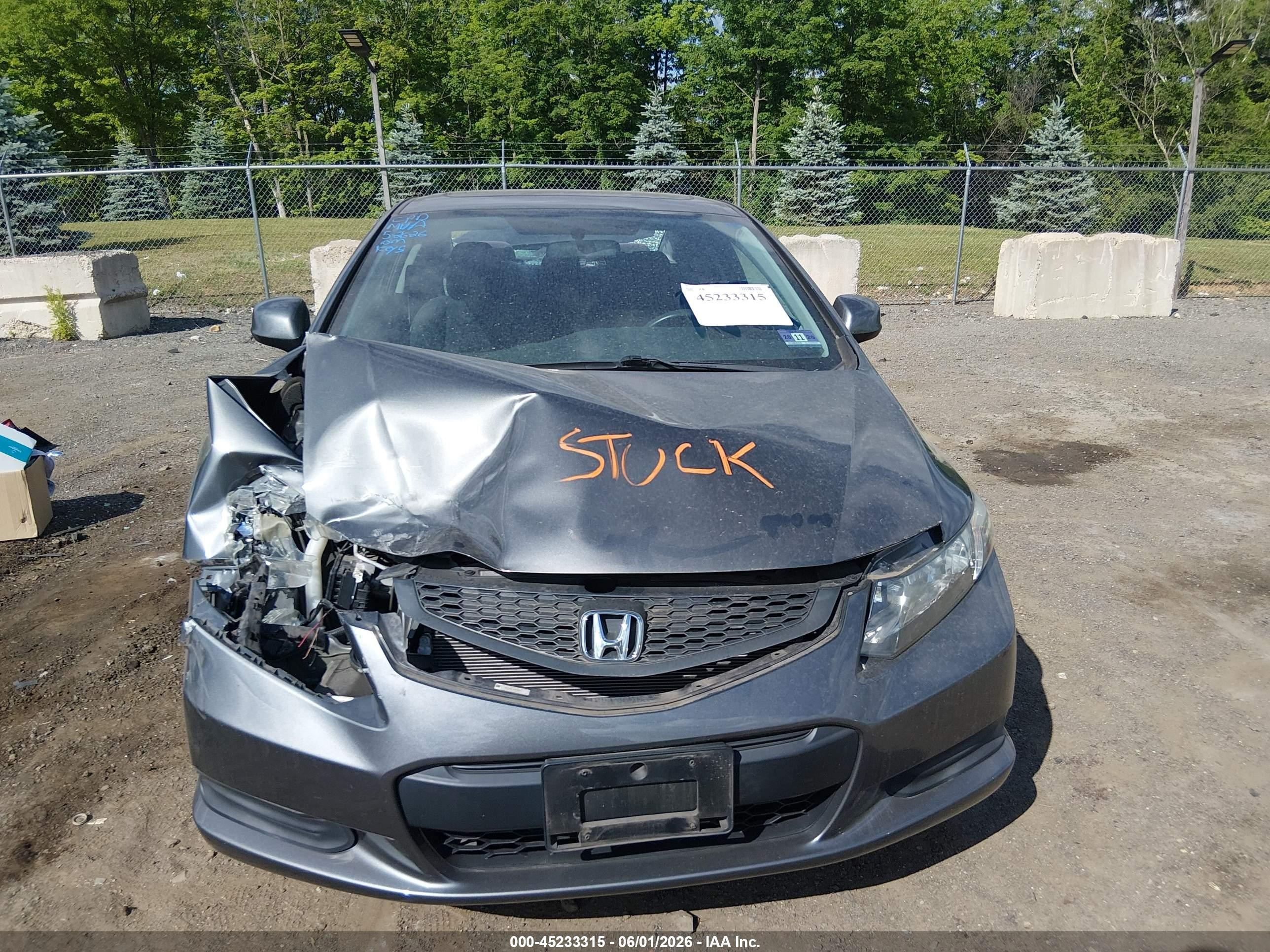 2013 Honda Civic Ex Gray vin: 2HGFG3B83DH524336