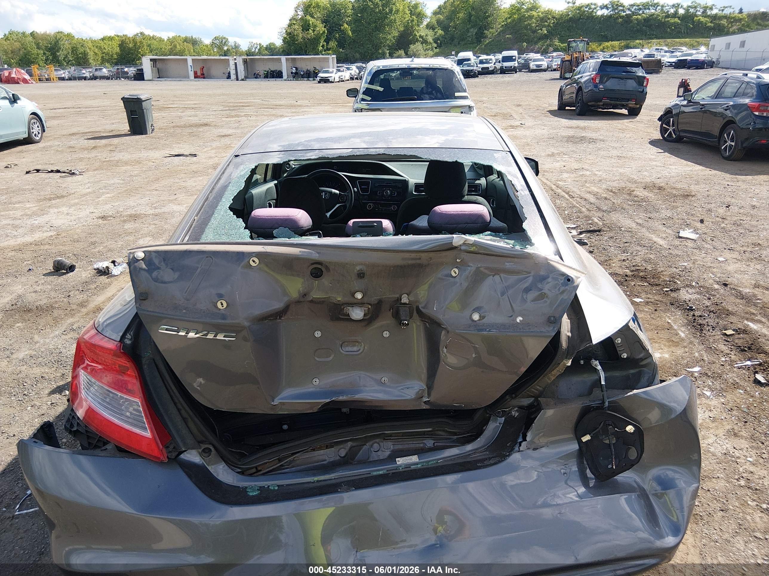 2013 Honda Civic Ex Gray vin: 2HGFG3B83DH524336