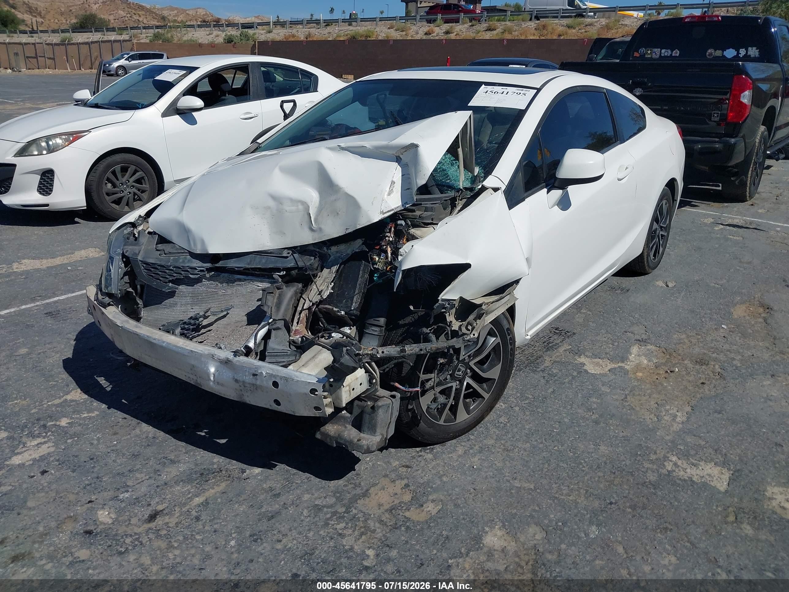 2013 Honda Civic Ex White vin: 2HGFG3B83DH524692