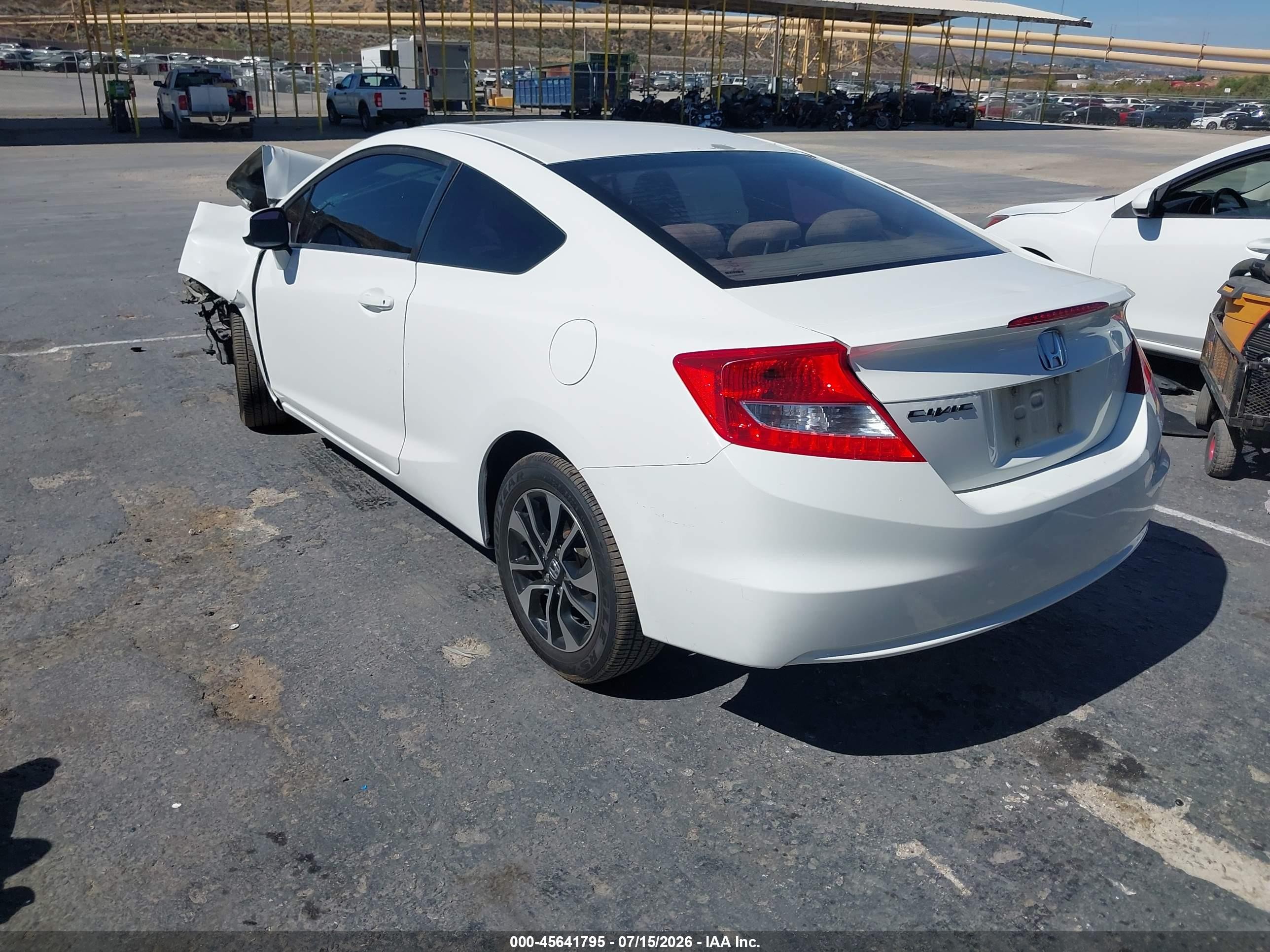 2013 Honda Civic Ex White vin: 2HGFG3B83DH524692
