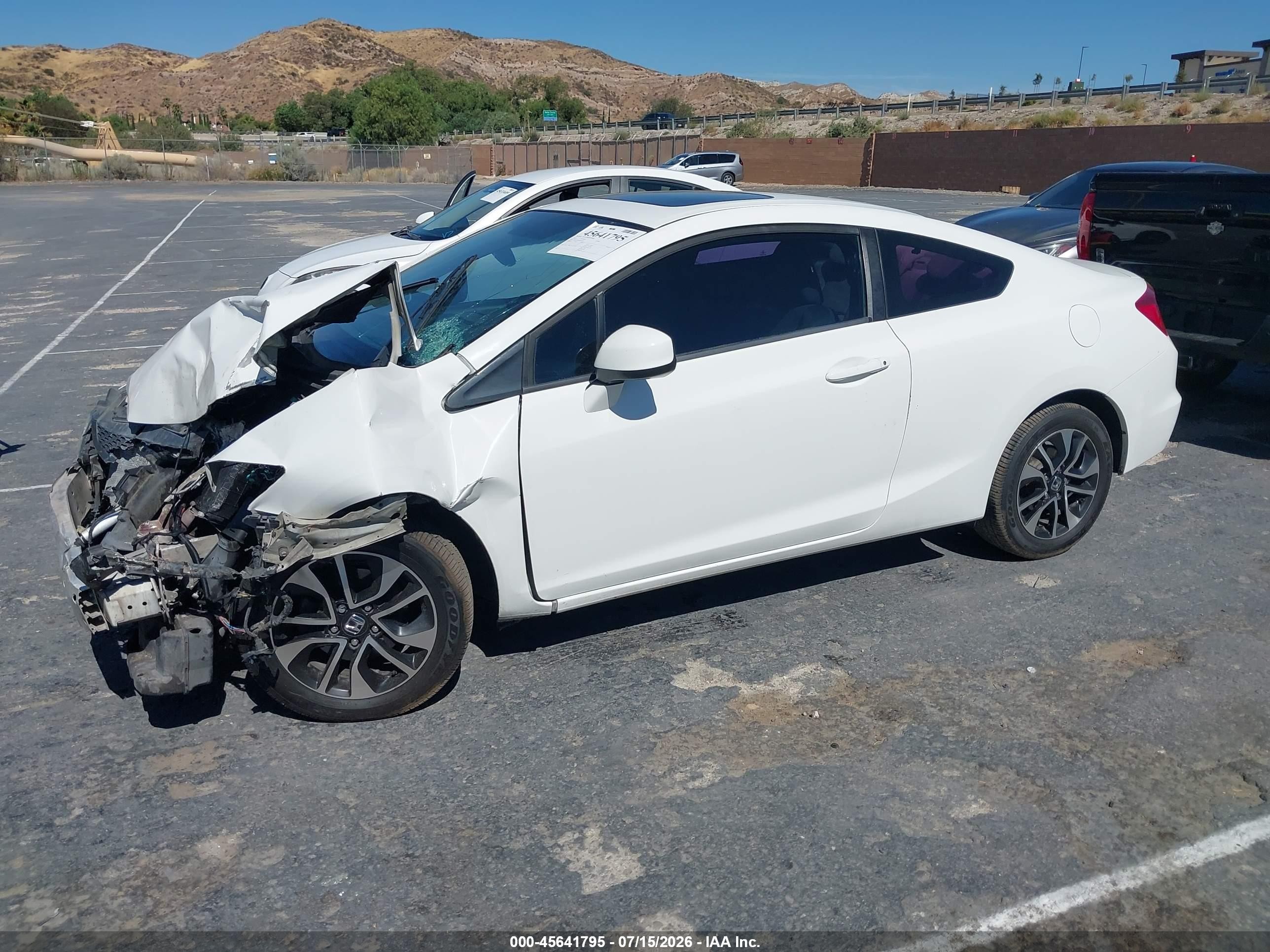 2013 Honda Civic Ex White vin: 2HGFG3B83DH524692