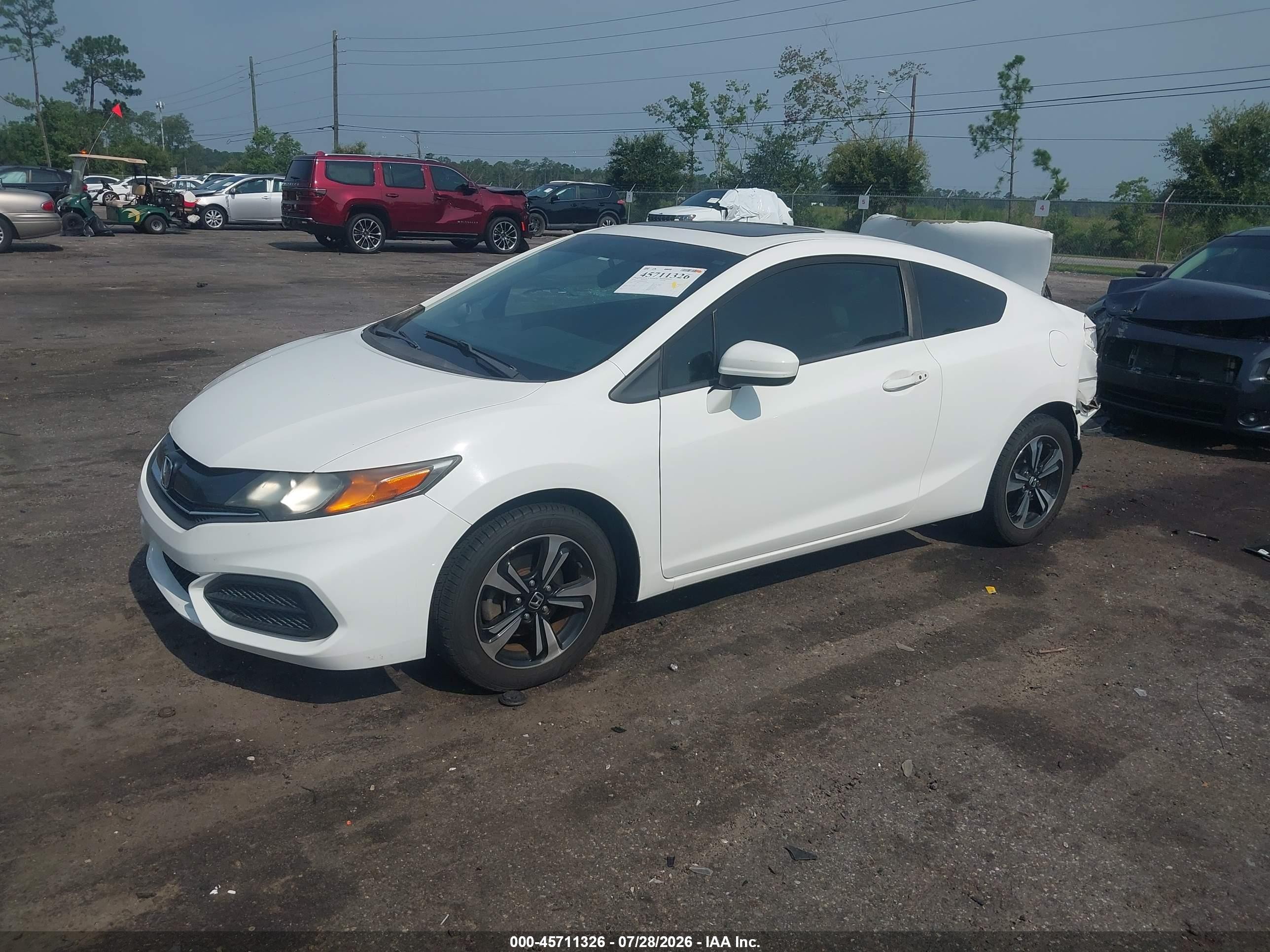 2014 Honda Civic Ex White vin: 2HGFG3B83EH502919