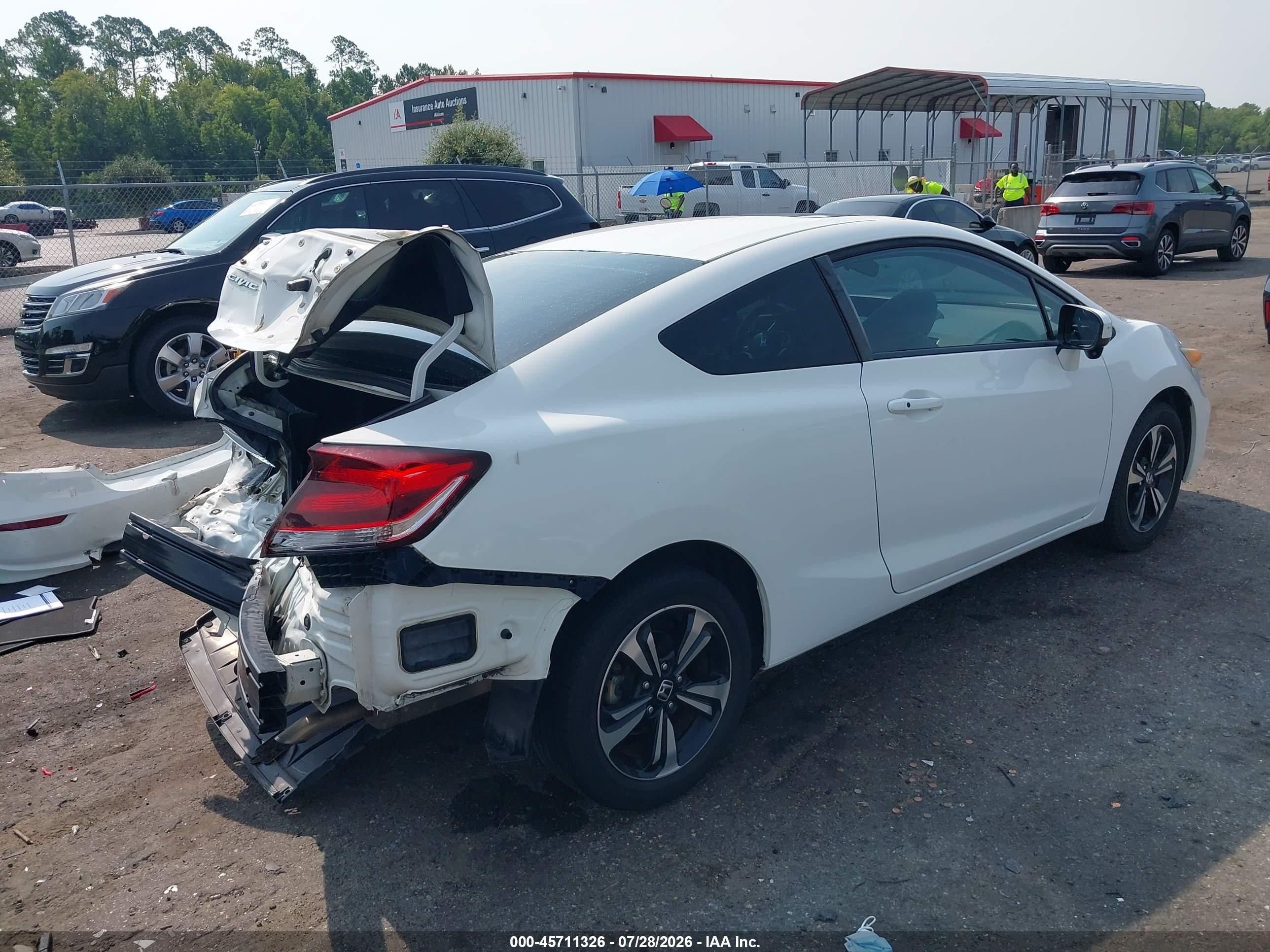 2014 Honda Civic Ex White vin: 2HGFG3B83EH502919