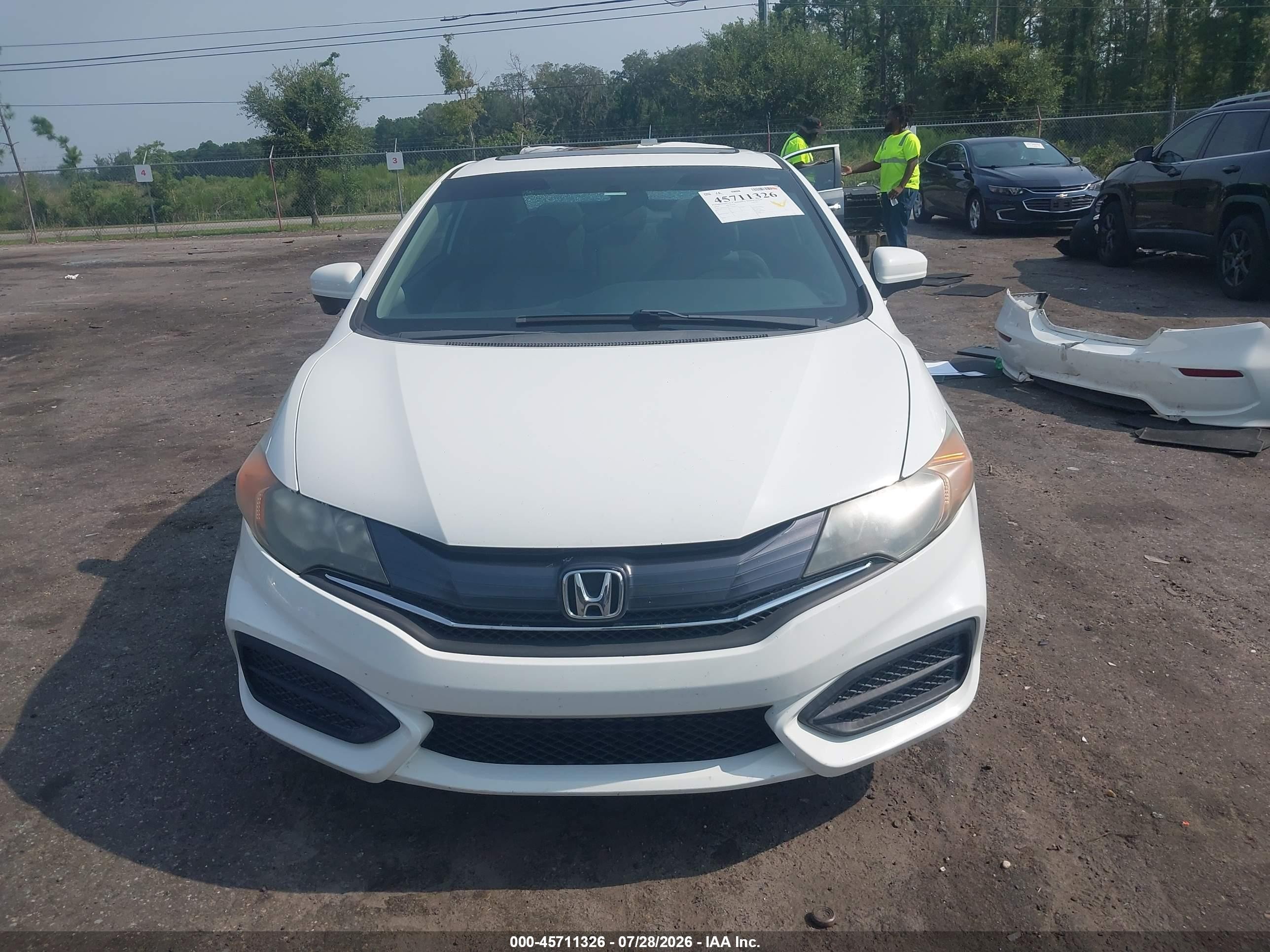 2014 Honda Civic Ex White vin: 2HGFG3B83EH502919