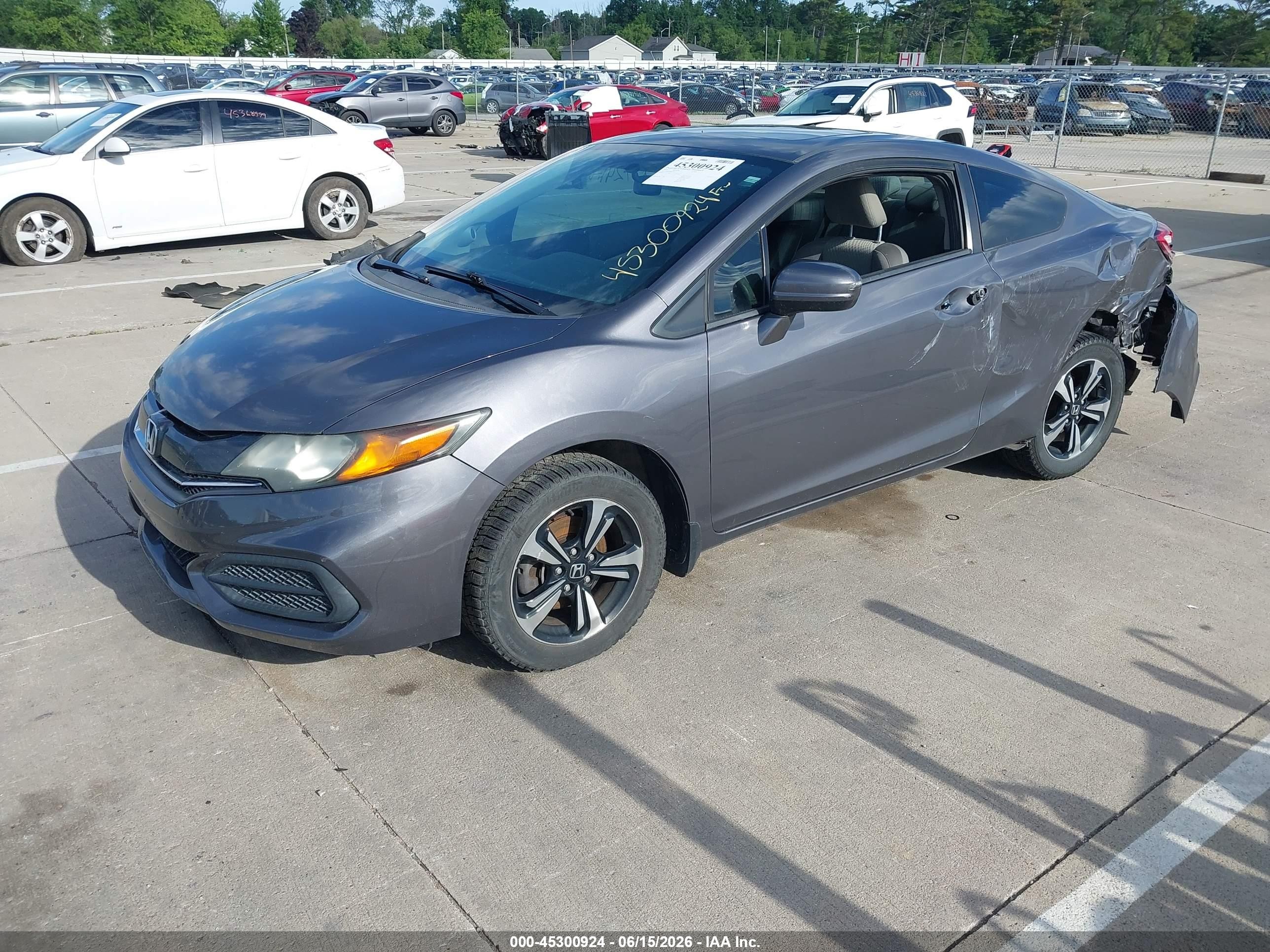 2014 Honda Civic Ex Gray vin: 2HGFG3B83EH522152