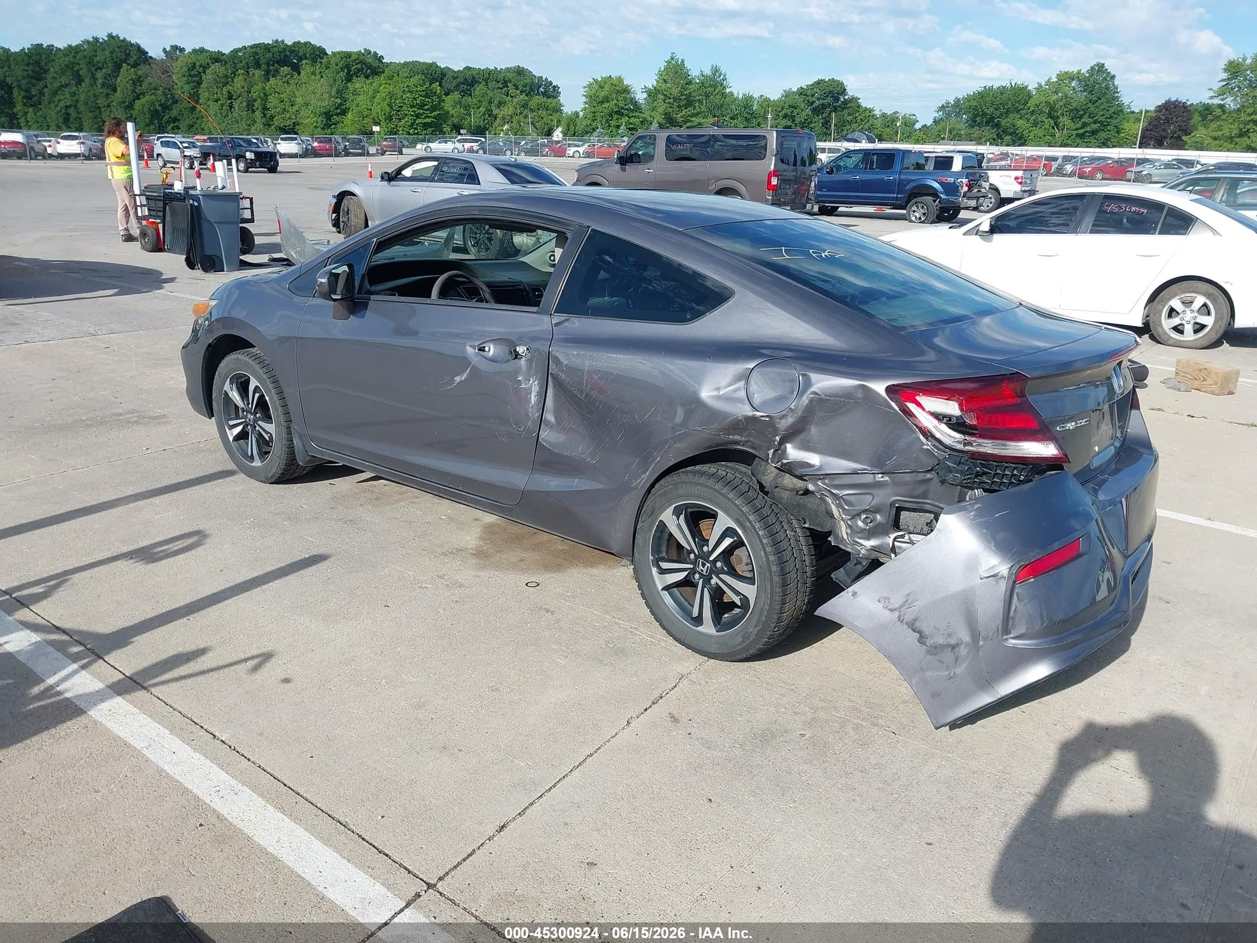2014 Honda Civic Ex Gray vin: 2HGFG3B83EH522152