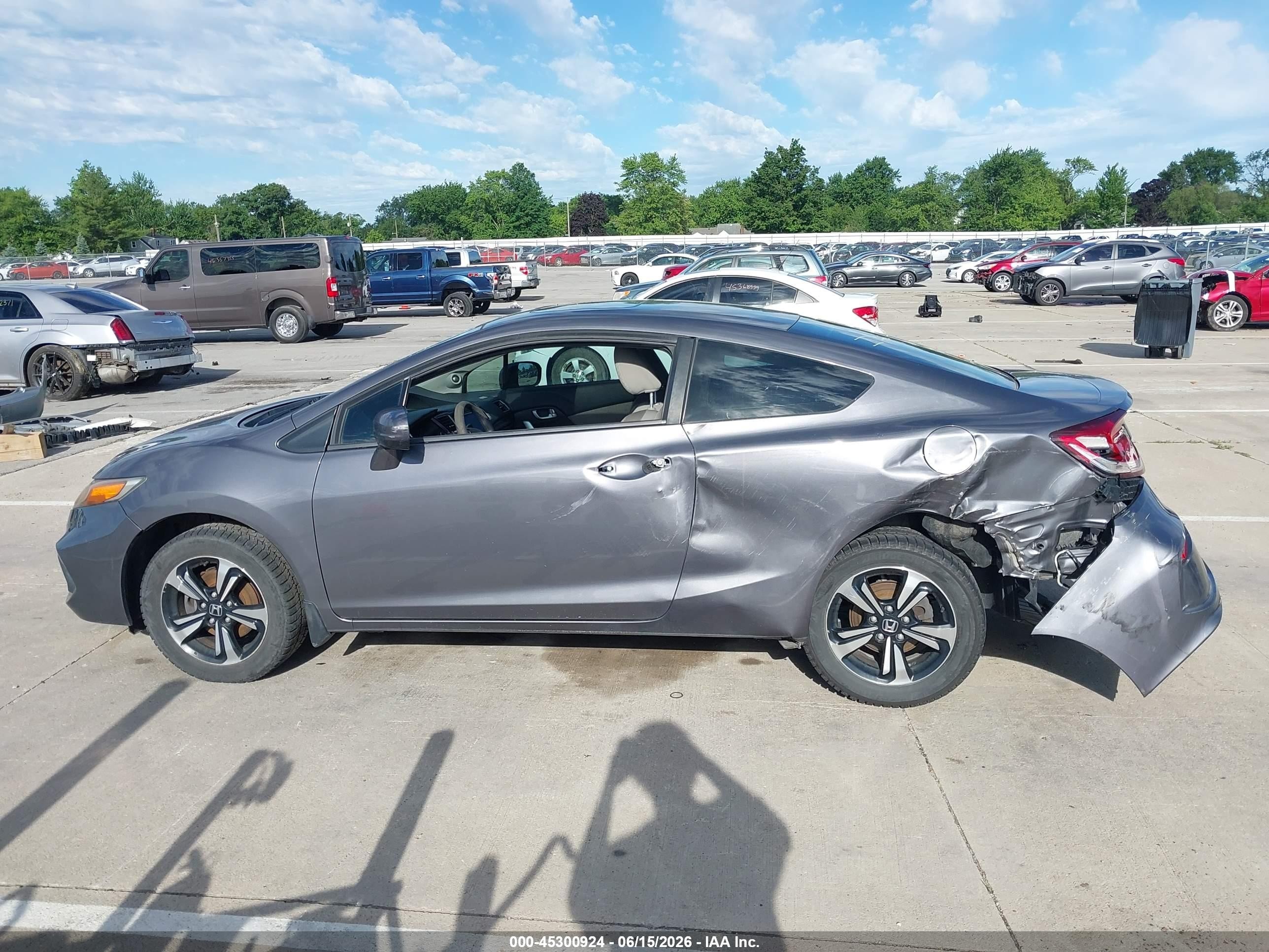 2014 Honda Civic Ex Gray vin: 2HGFG3B83EH522152