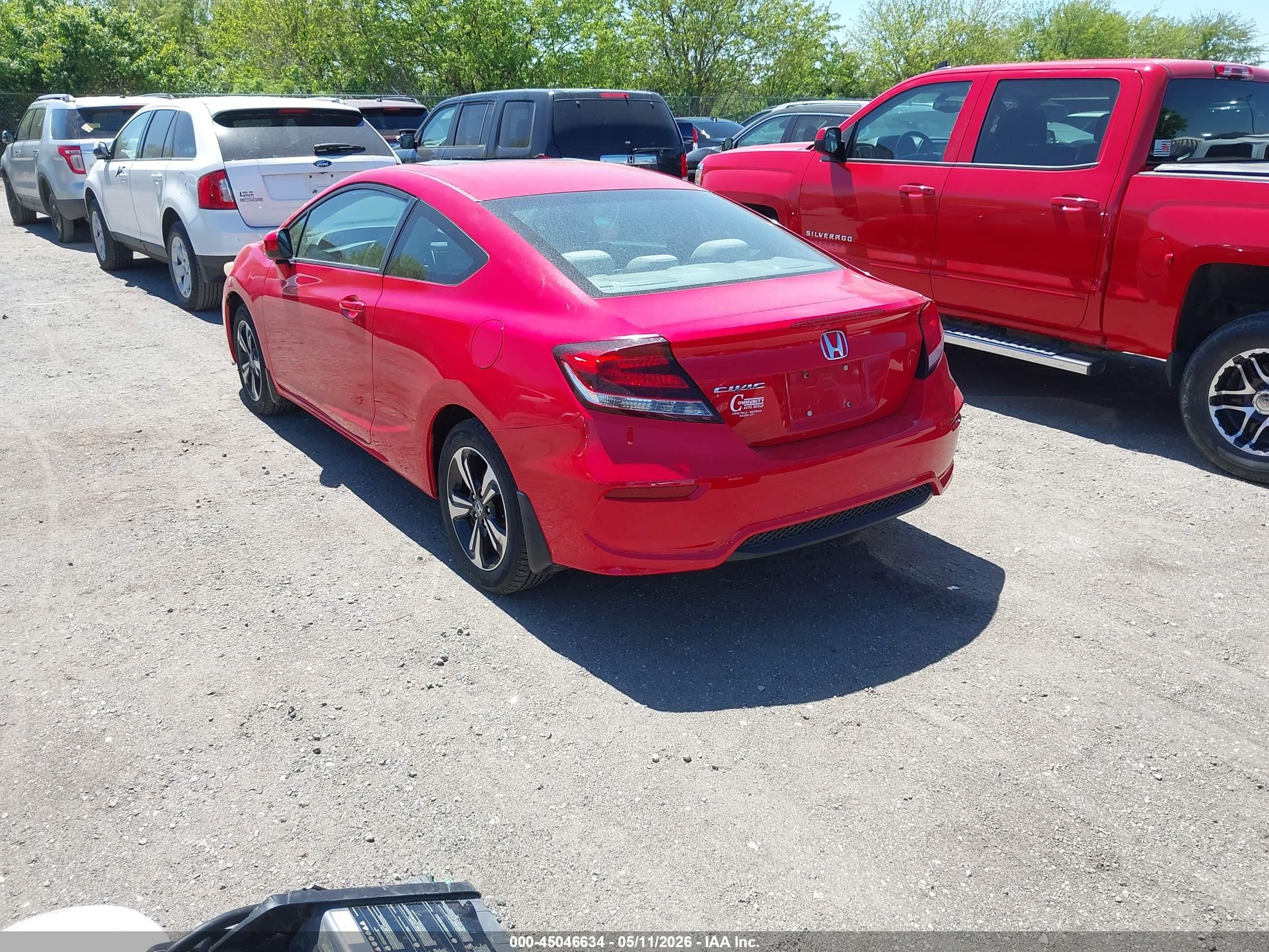 2015 Honda Civic Ex Красный vin: 2HGFG3B83FH506275