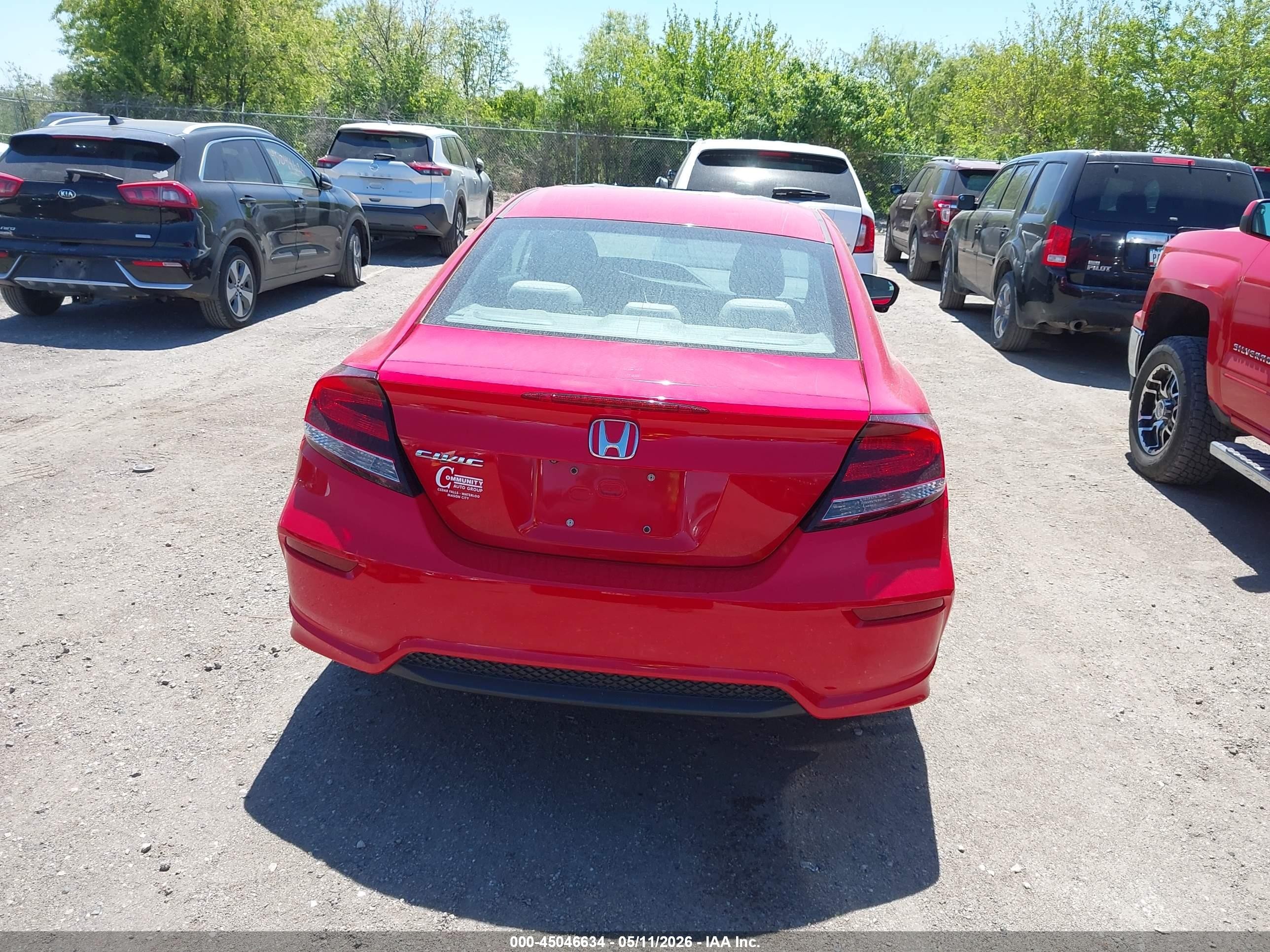 2015 Honda Civic Ex Красный vin: 2HGFG3B83FH506275